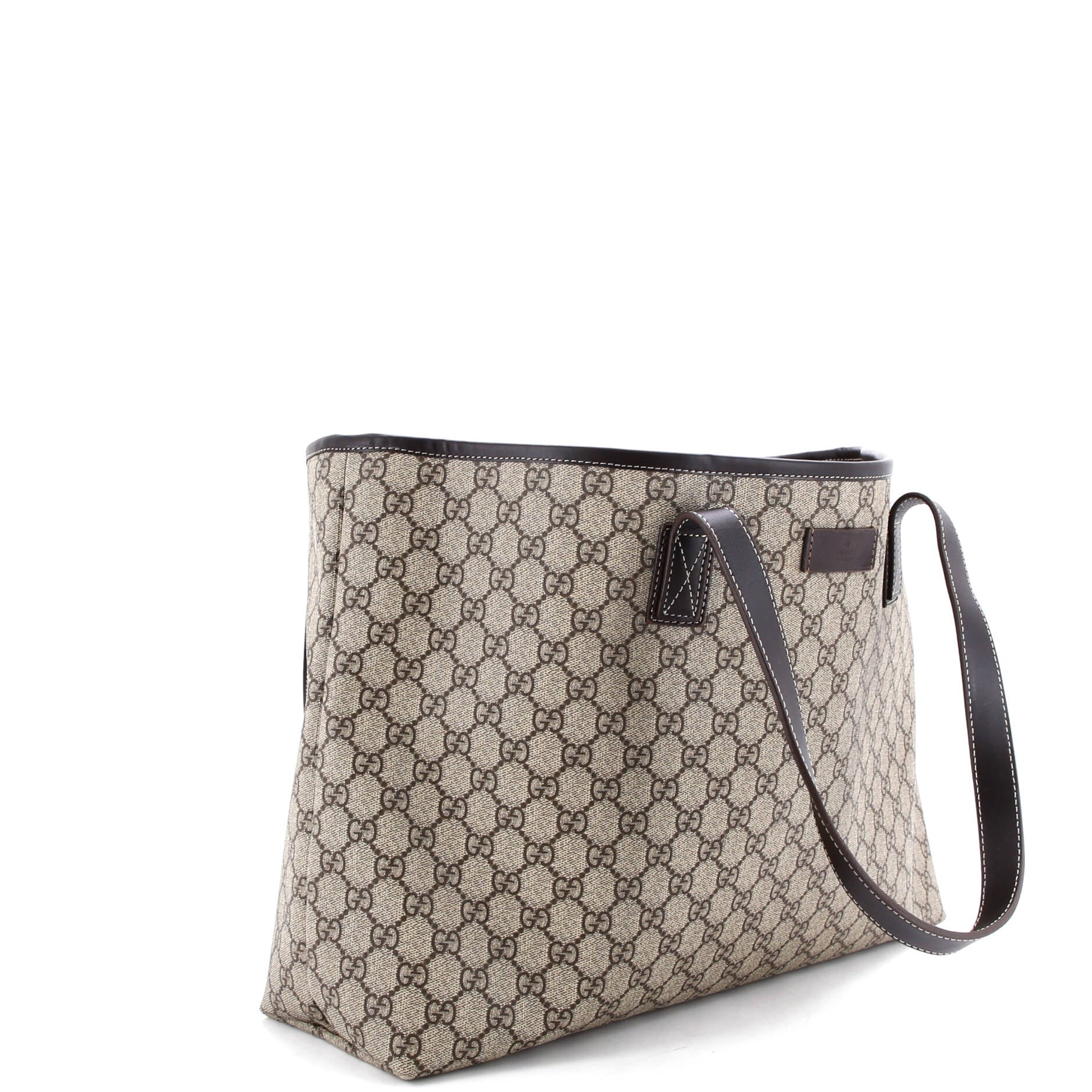 Plus Tote GG Coated Canvas with Leather Large