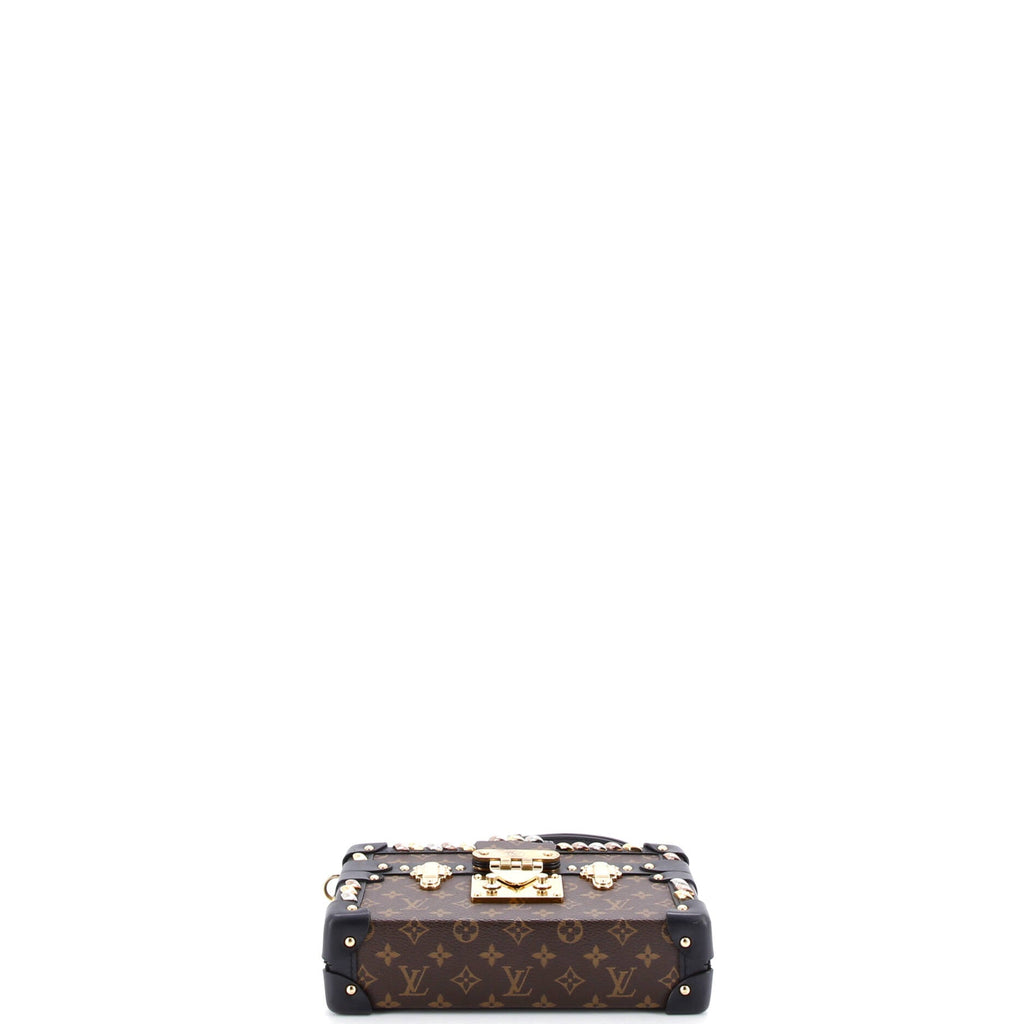 Petite Malle Handbag Studded Monogram Canvas