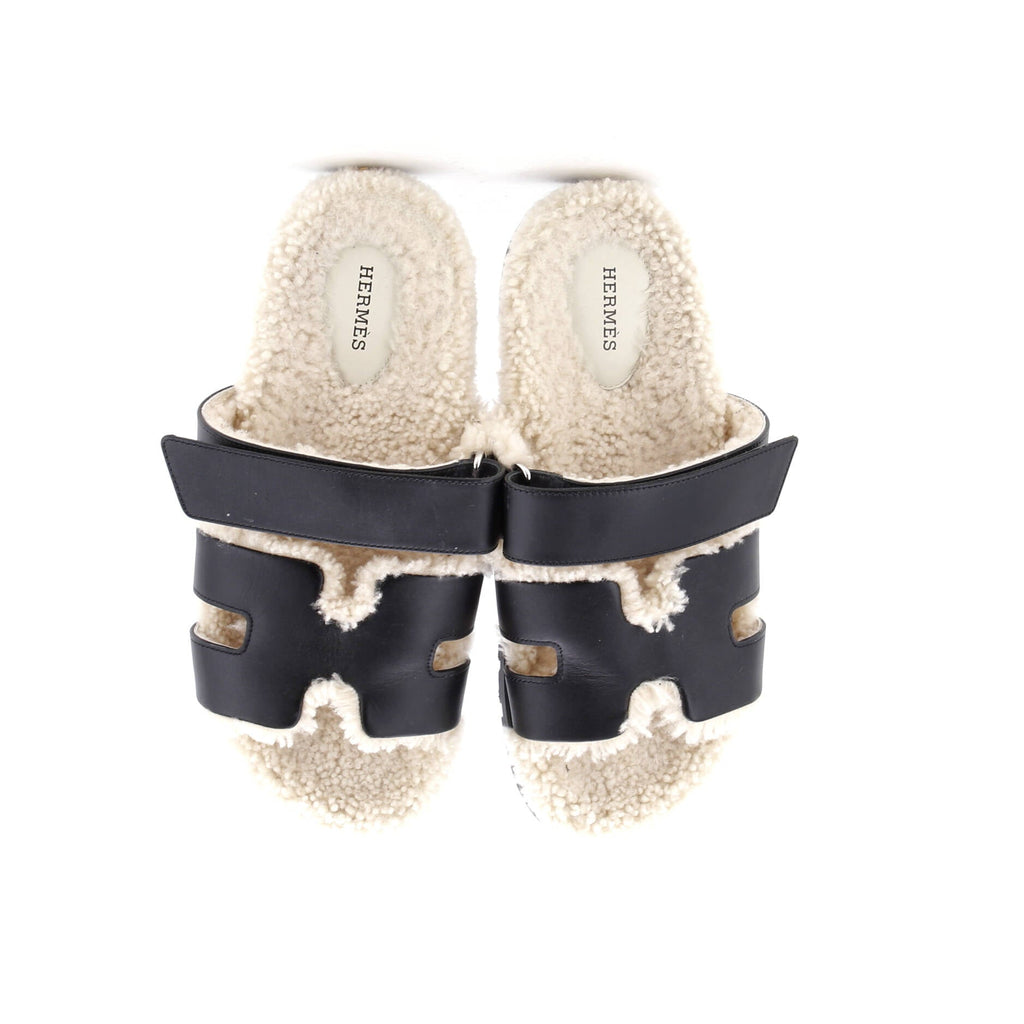 Women's Chypre Sandals Leather with Shearling