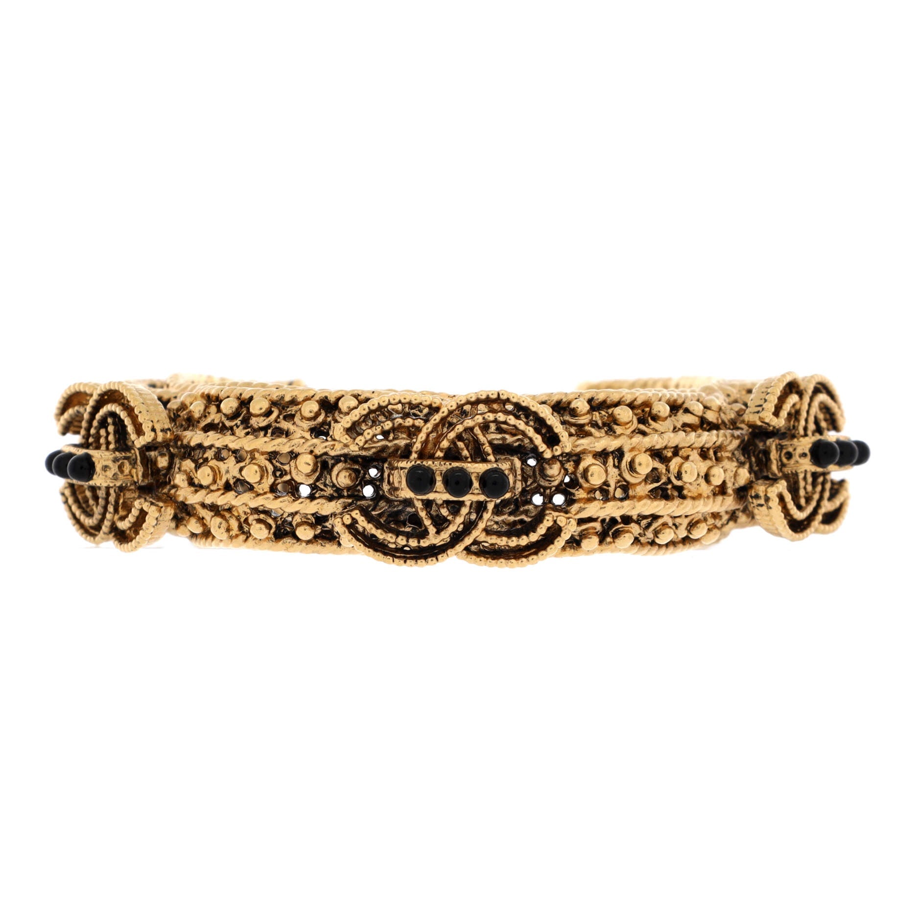 Paris-Byzance CC Cuff Bracelet Metal with Resin