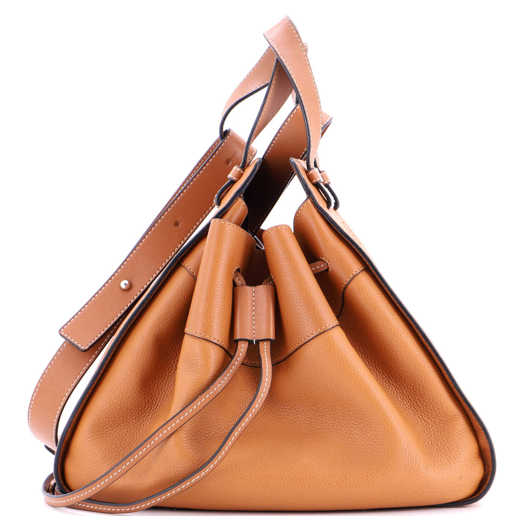 Hammock Drawstring Bag Leather Medium