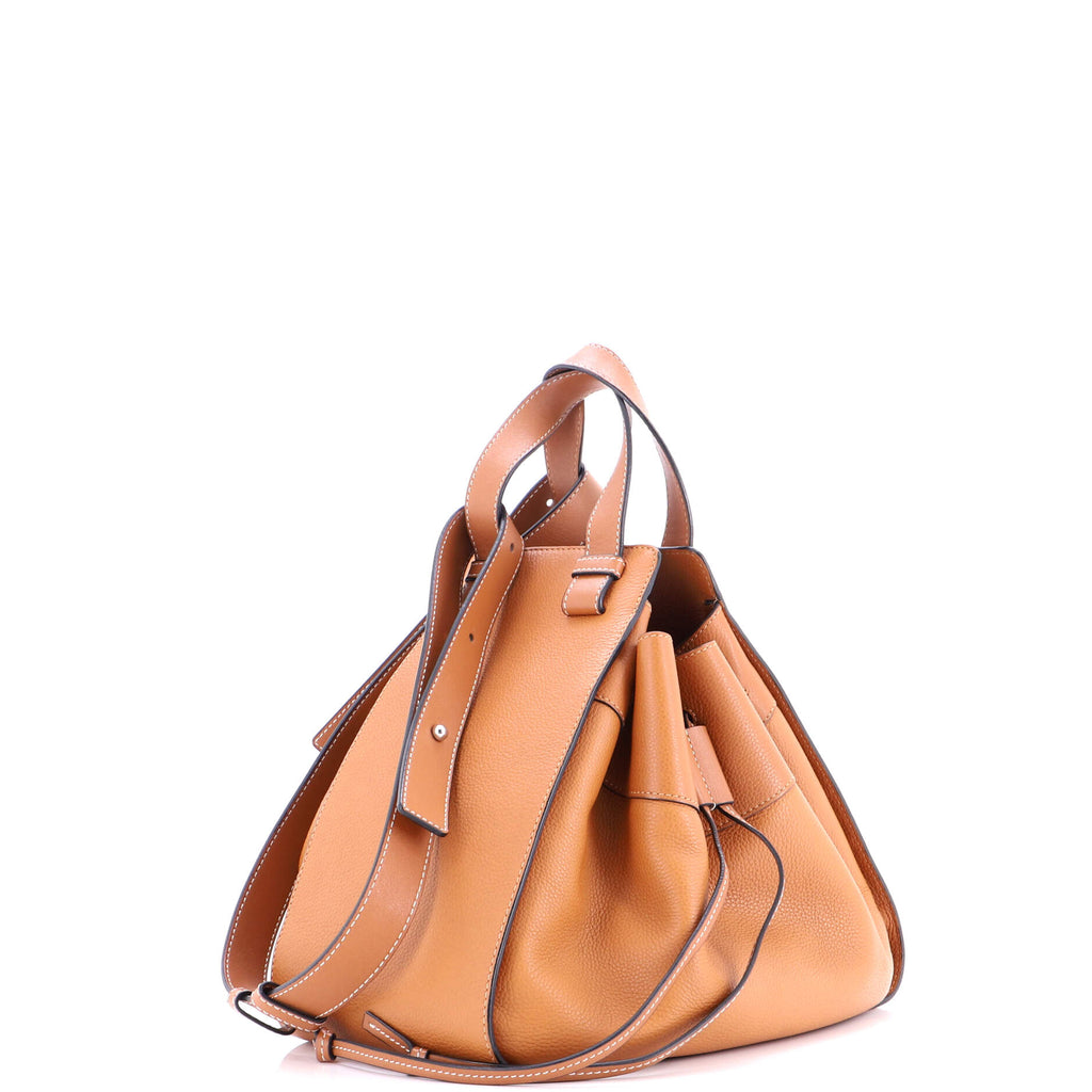 Hammock Drawstring Bag Leather Medium