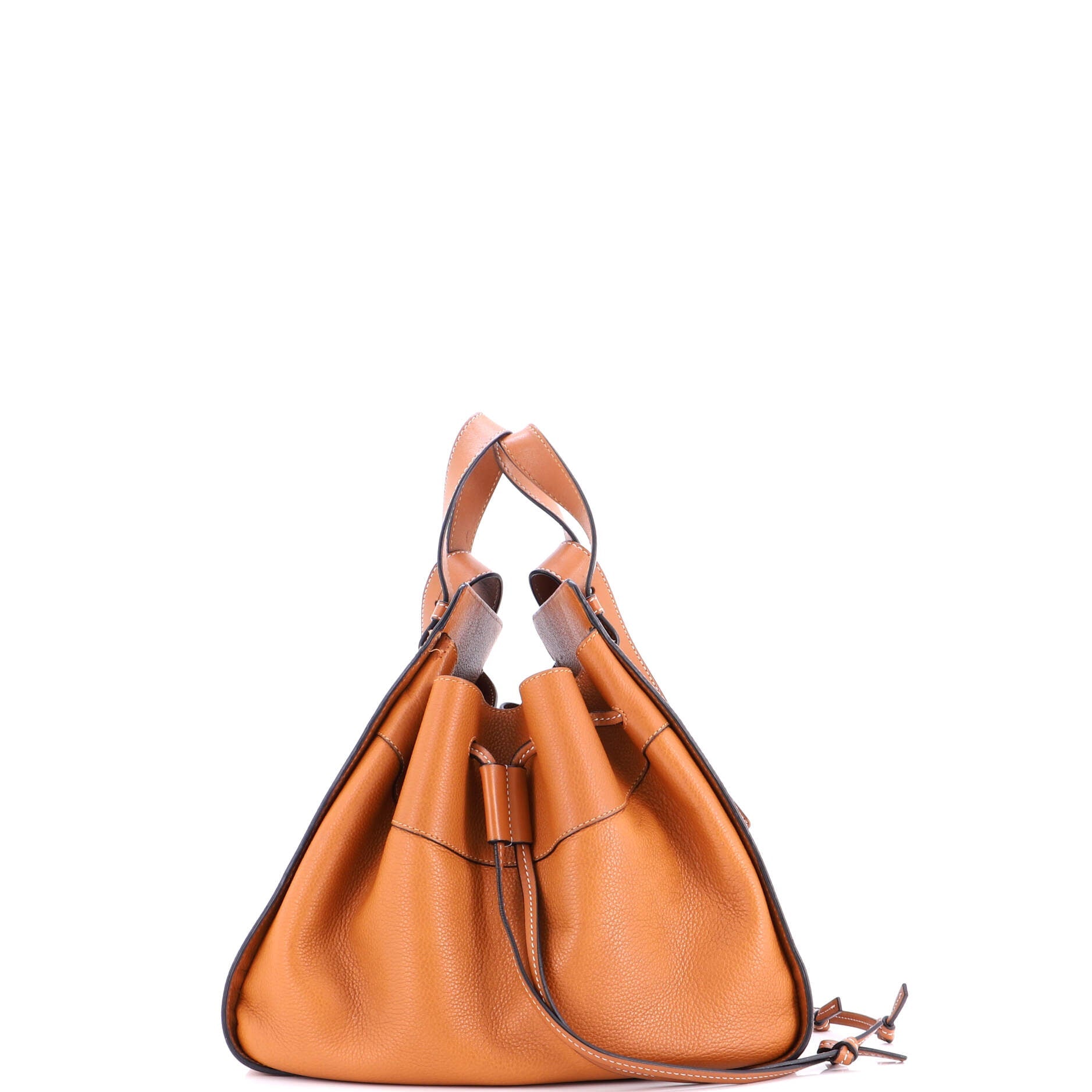 Hammock Drawstring Bag Leather Medium