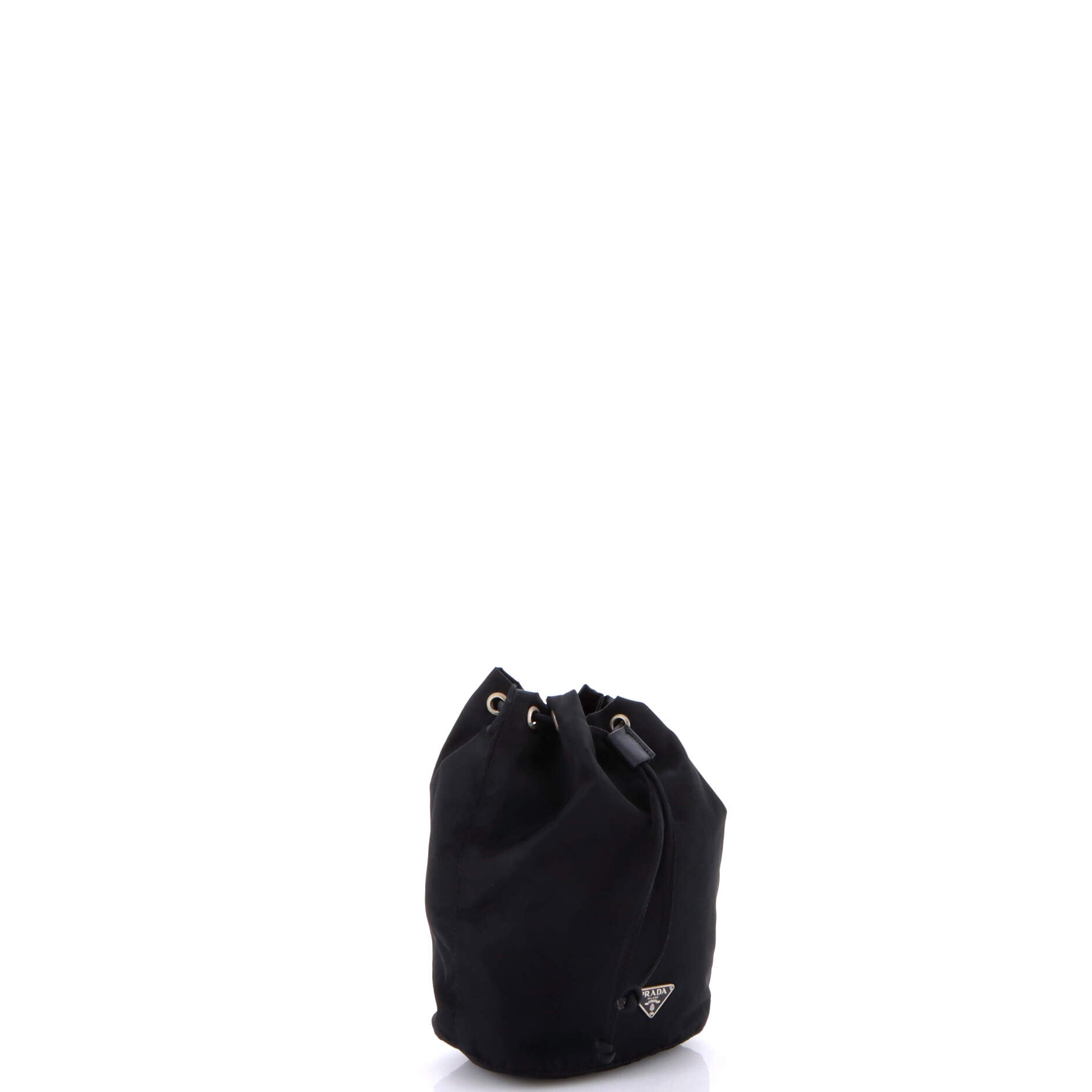 Drawstring Wristlet Bucket Bag Tessuto Small
