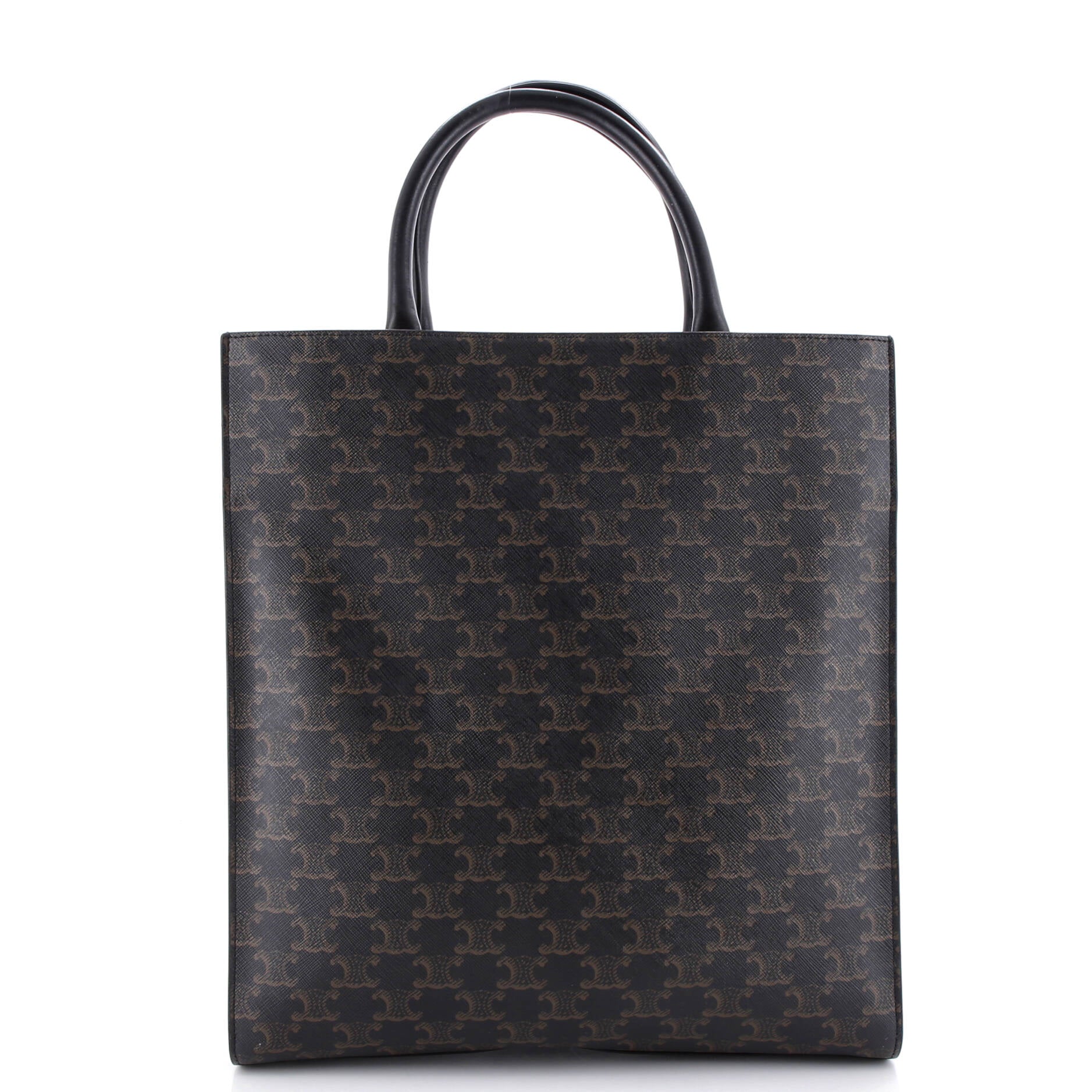 Vertical Cabas Tote Triomphe Coated Canvas Small