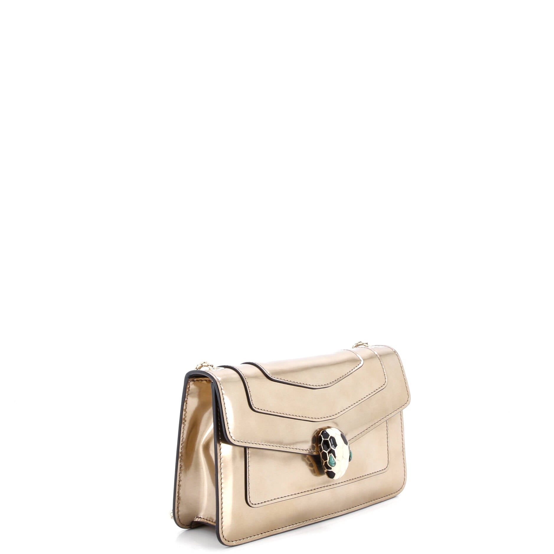 Serpenti Forever Shoulder Bag Metallic Leather Small