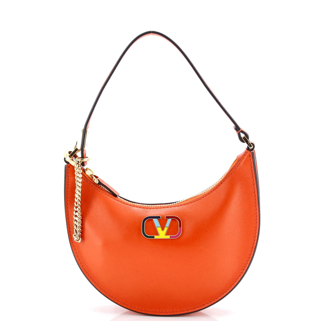 VLogo Hobo Leather Mini