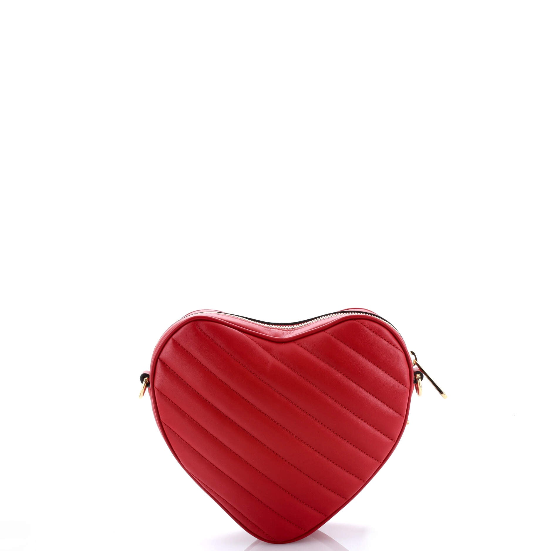 Interlocking G Heart Shoulder Bag Diagonal Quilted Leather Mini