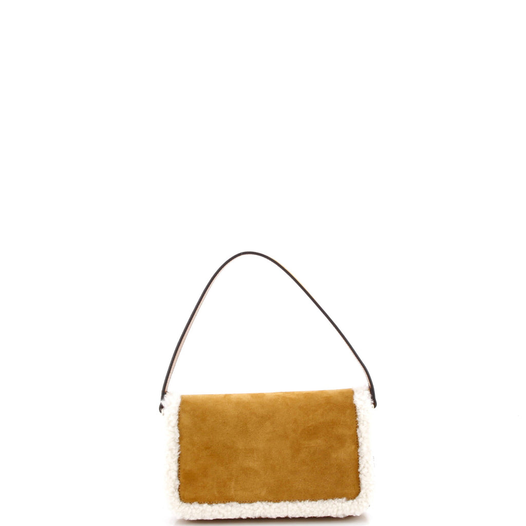 Horsebit 1955 Shoulder Bag Suede with Shearling Mini