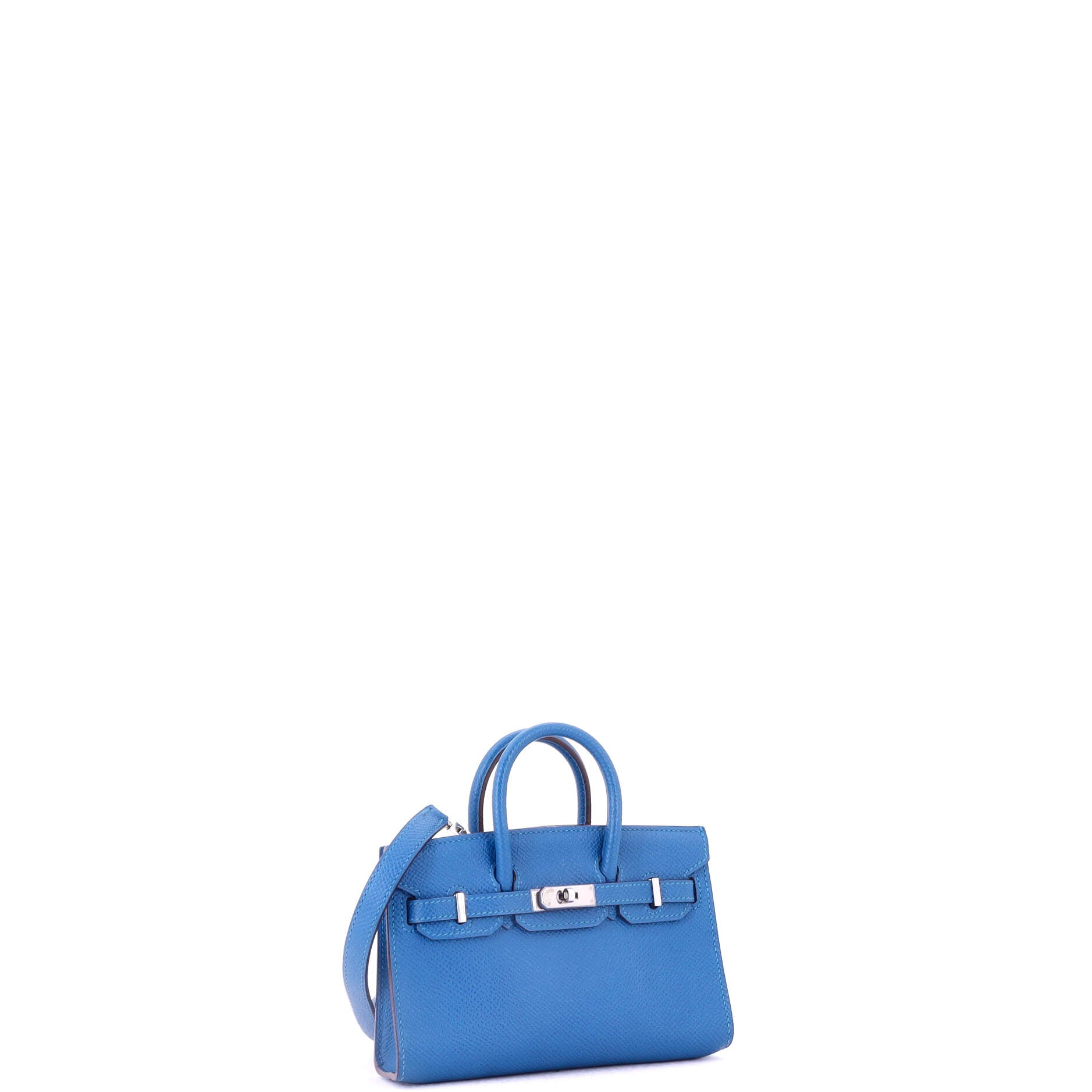 Birkin Handbag Mykonos Epsom with Palladium Hardware Tiny