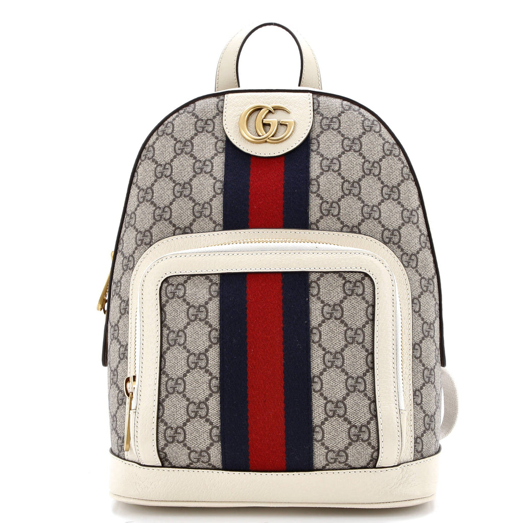 Ophidia Backpack GG Coated Canvas and Leather Small
