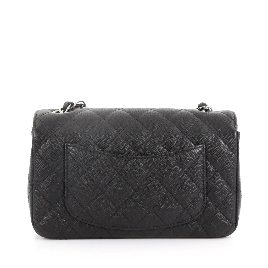 Classic Single Flap Bag Quilted Caviar Mini