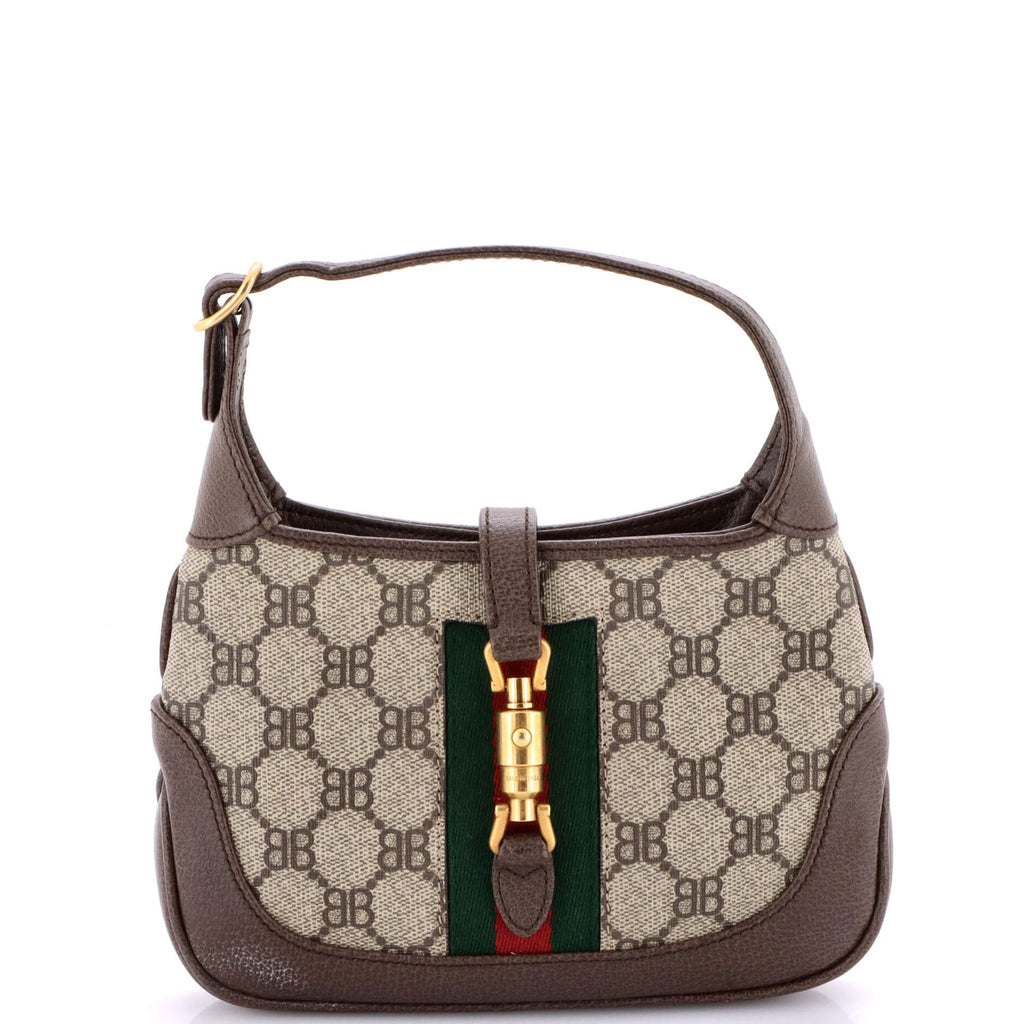 x Gucci The Hacker Project Jackie 1961 Hobo BB Coated Canvas Mini