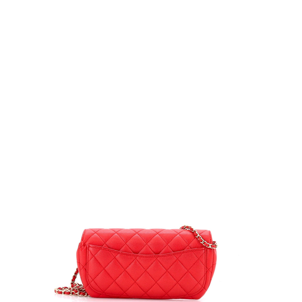 Classic Sunglasses Case with Chain Quilted Caviar