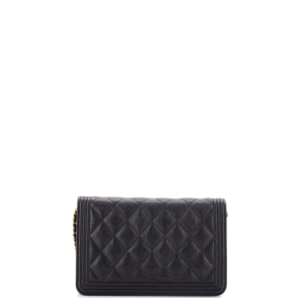 Boy Wallet on Chain Quilted Caviar