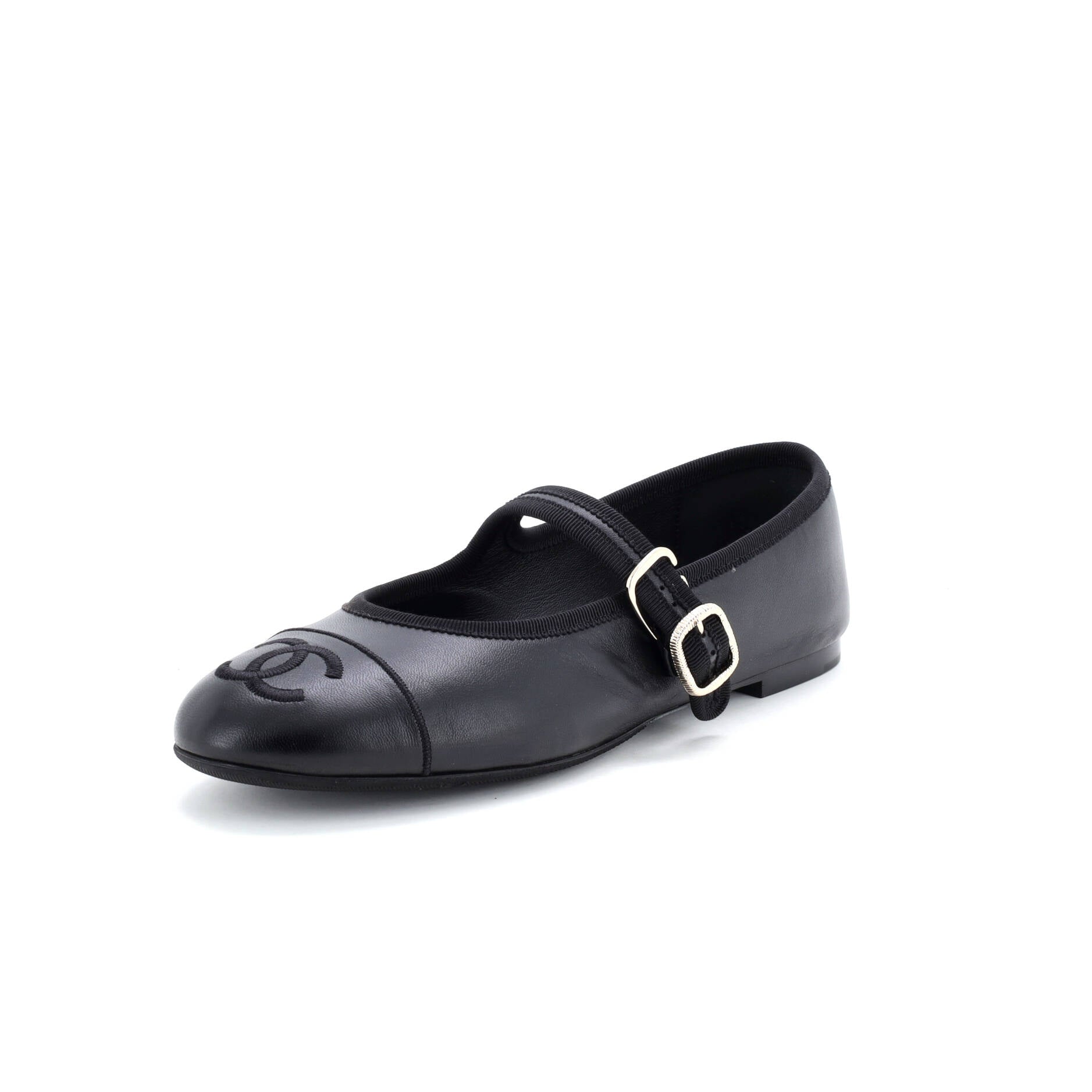 Women's CC Mary Jane Flats Embroidered Leather