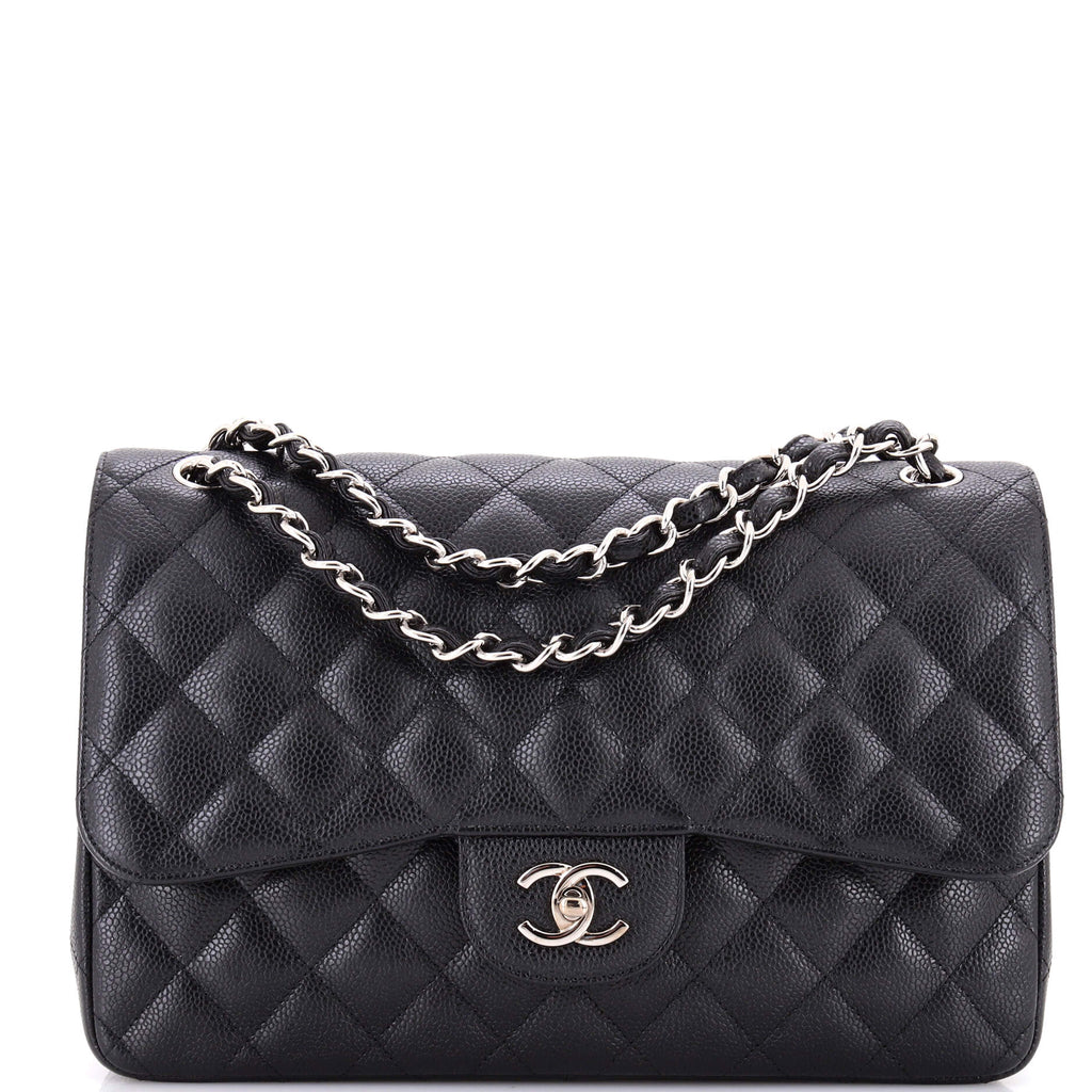Classic Double Flap Bag Quilted Caviar Jumbo