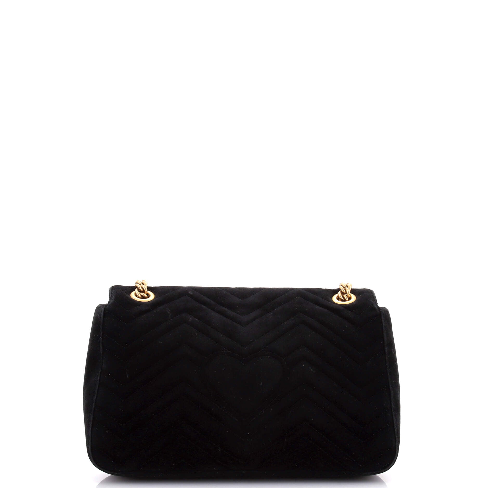 GG Marmont Flap Bag Embroidered Matelasse Velvet Medium