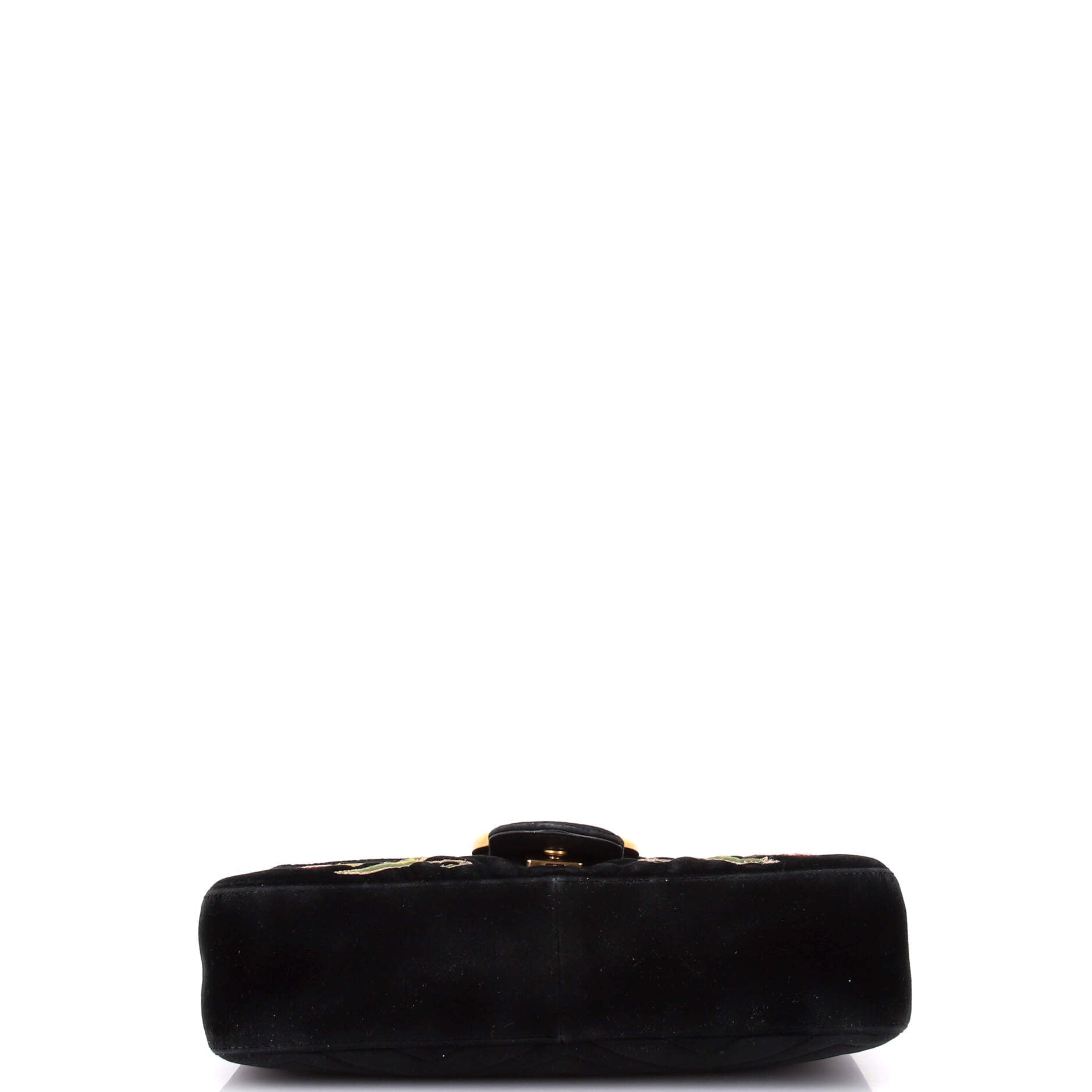 GG Marmont Flap Bag Embroidered Matelasse Velvet Medium