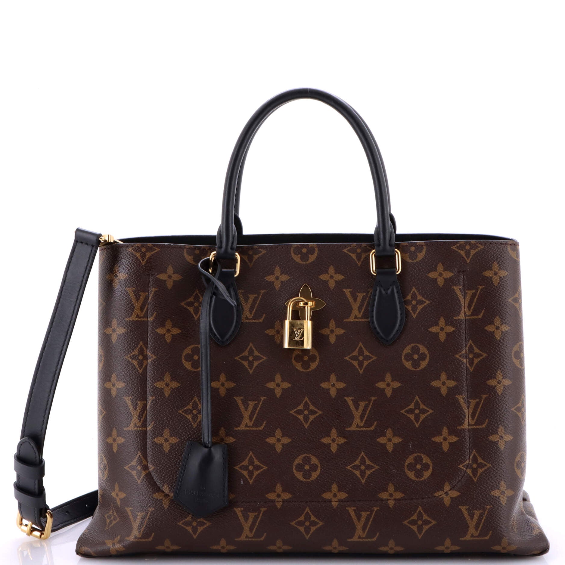 Flower Tote Monogram Canvas with Leather