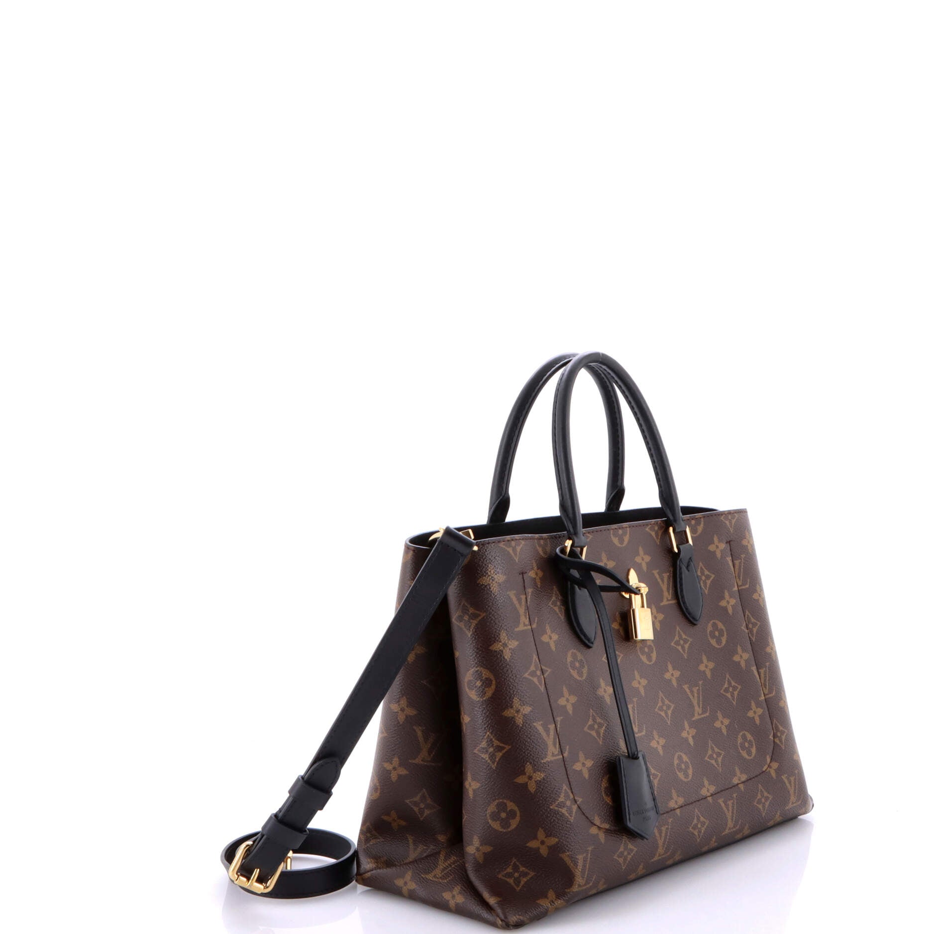 Flower Tote Monogram Canvas with Leather