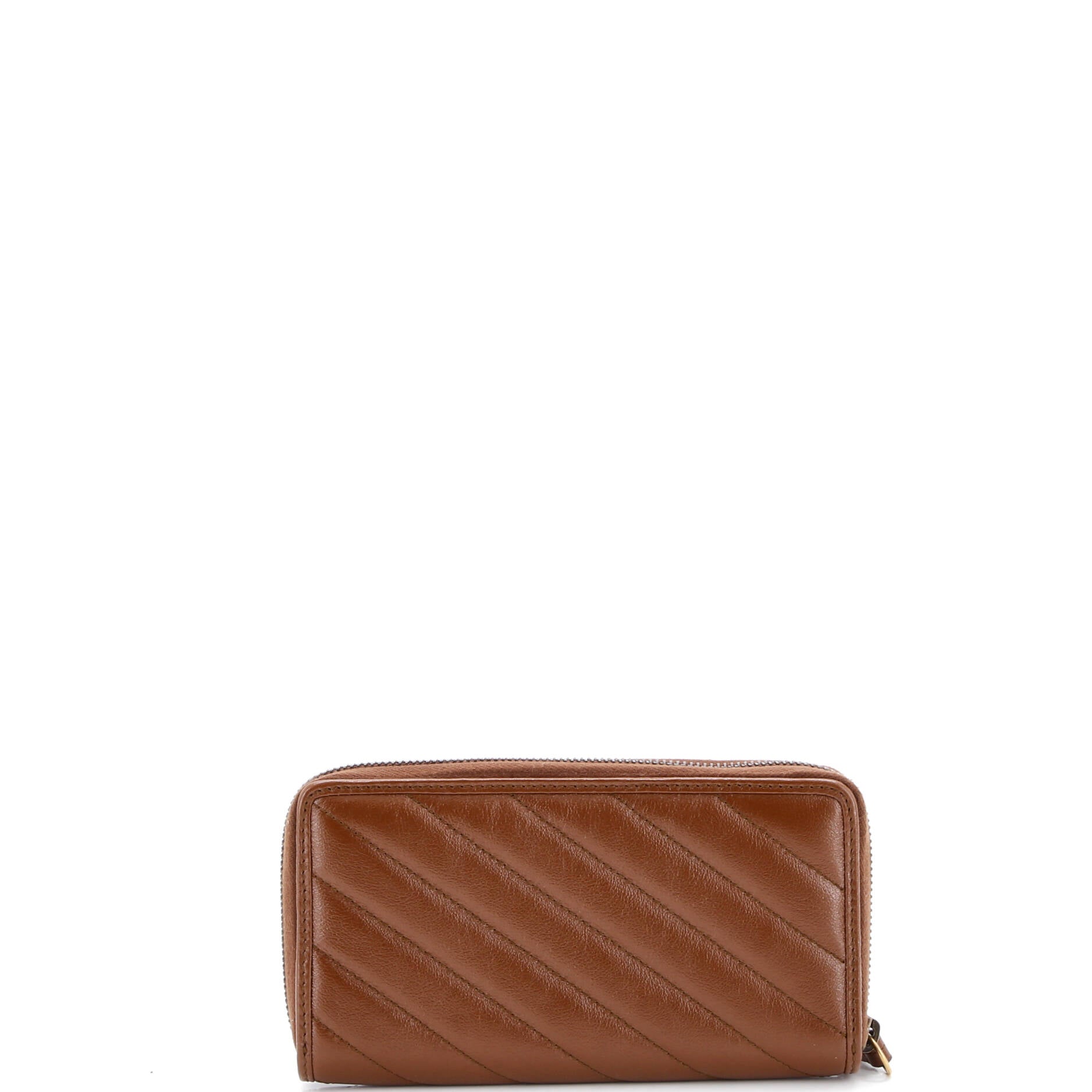 GG Marmont Zip Around Wallet Diagonal Quilted Leather