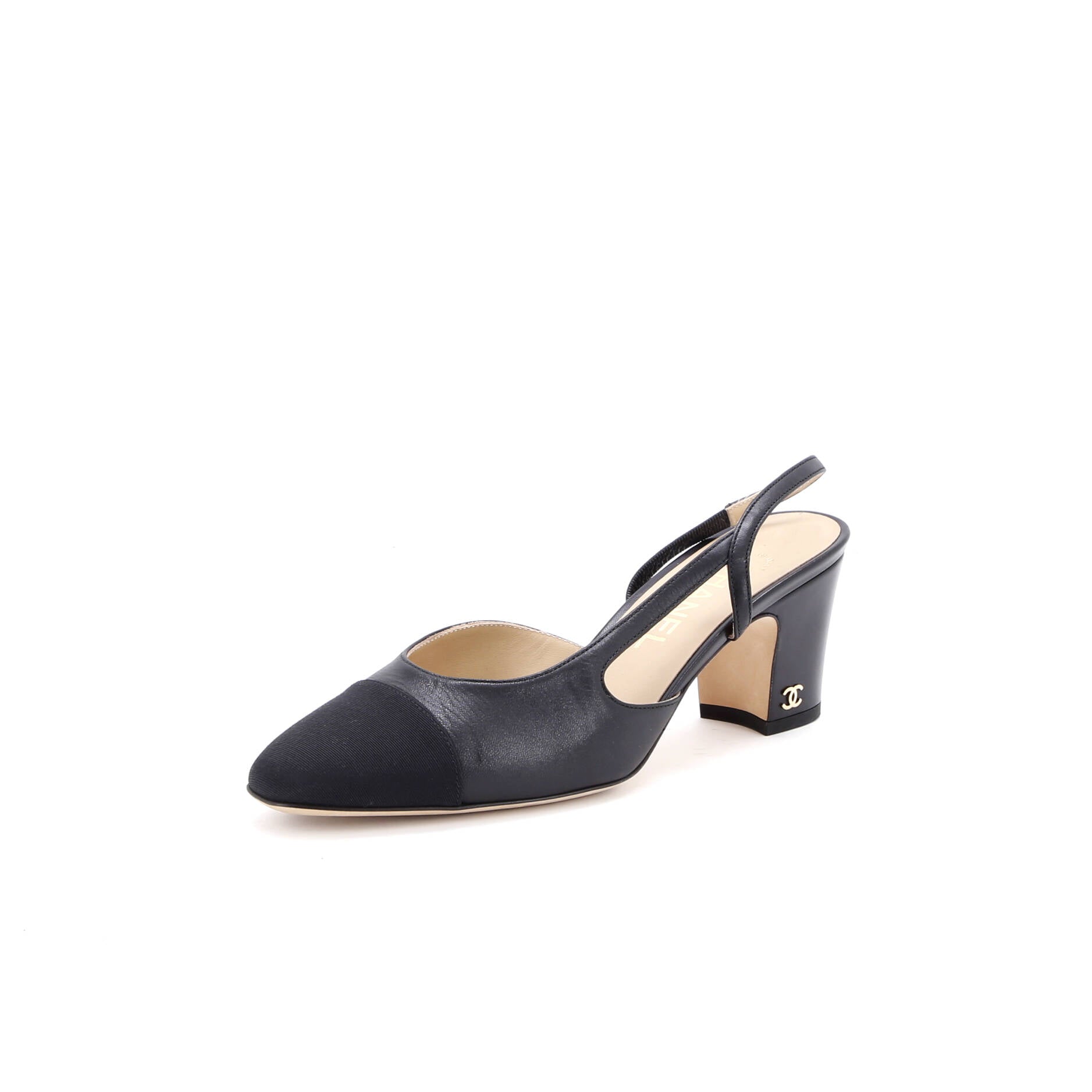 Women’s Cap Toe Slingback Pumps Leather