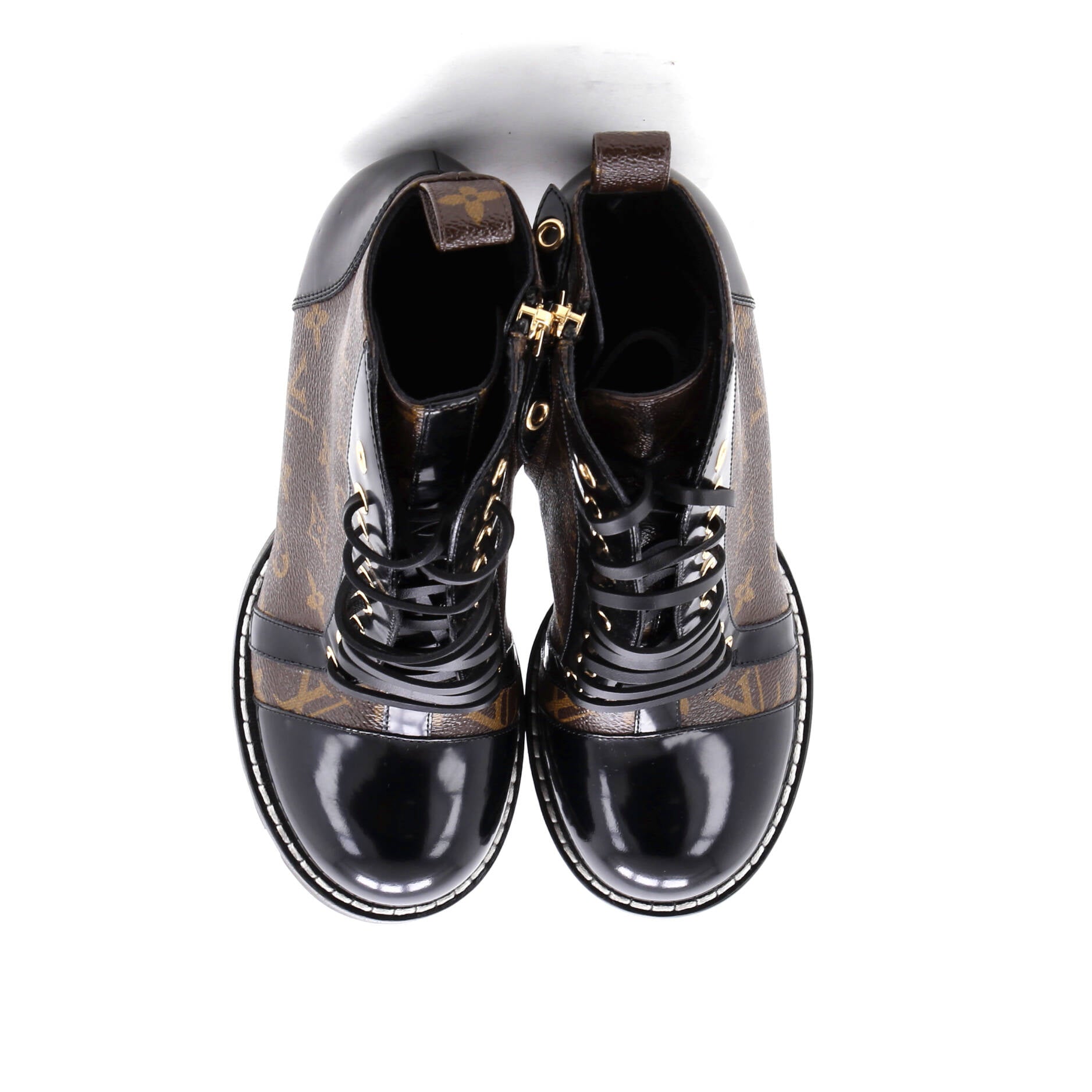 Women's Star Trail Ankle Boots Monogram Canvas with Patent