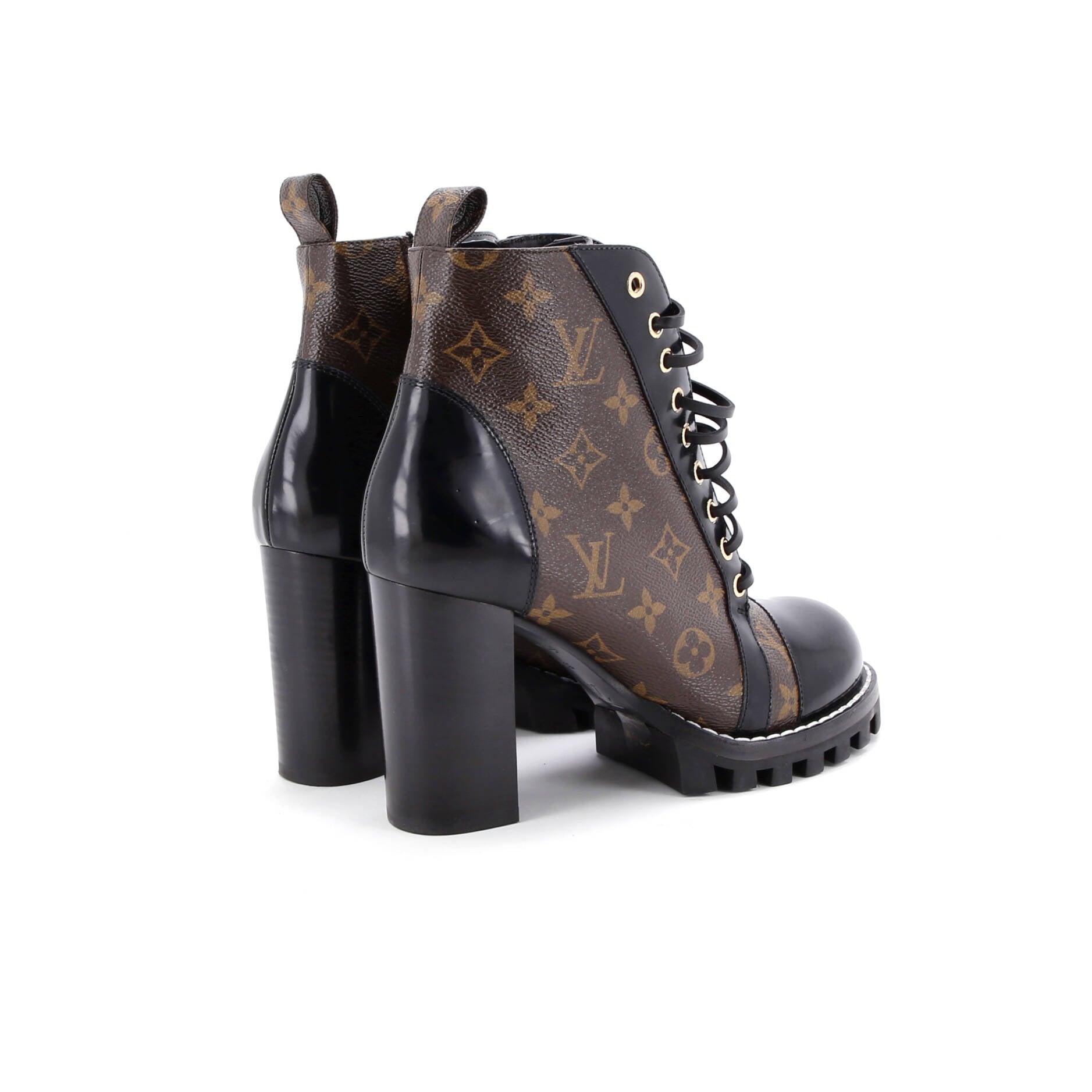 Women's Star Trail Ankle Boots Monogram Canvas with Patent