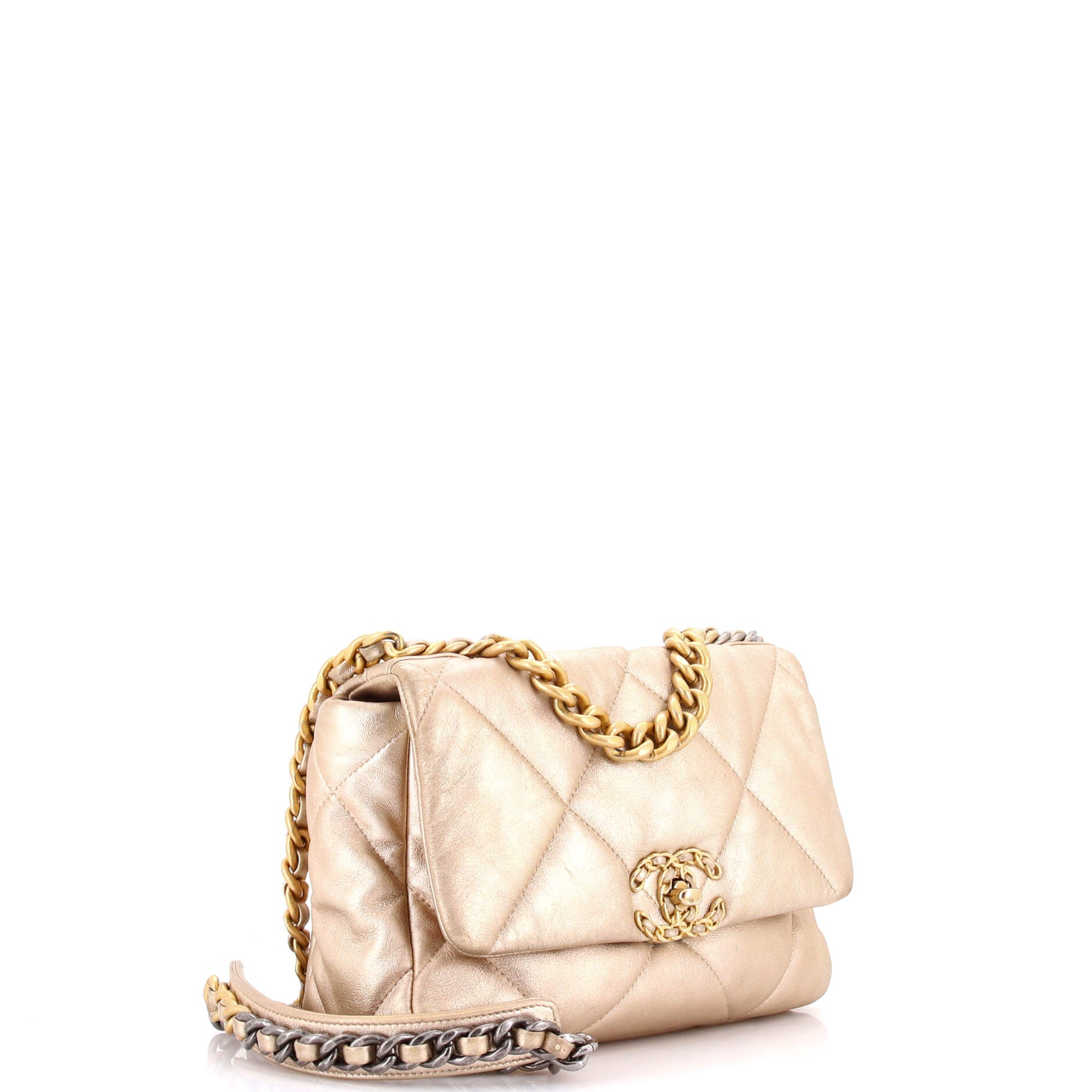 19 Flap Bag Quilted Leather Medium