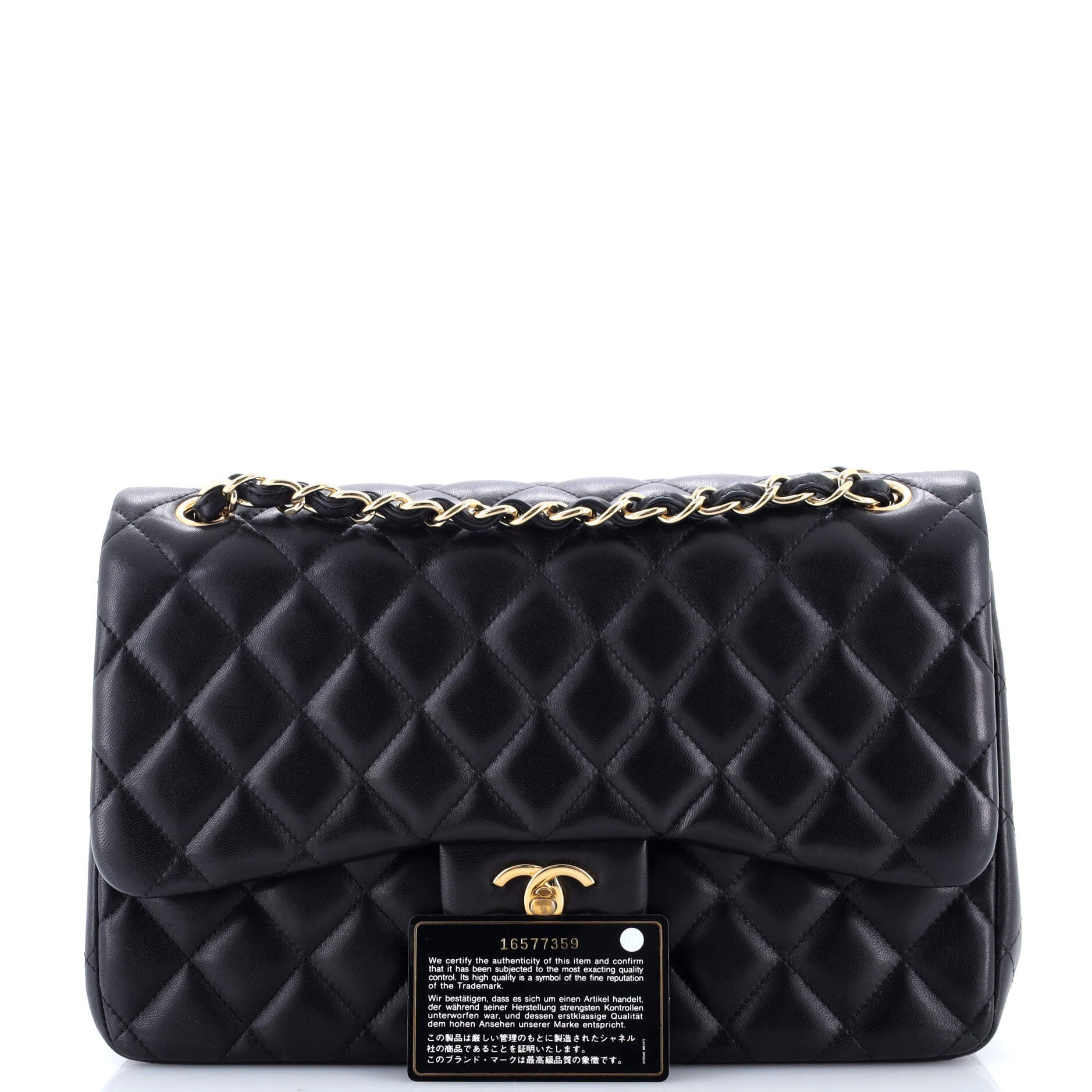 Classic Double Flap Bag Quilted Lambskin Jumbo