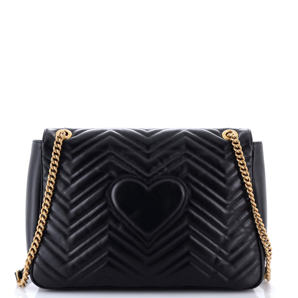 GG Marmont Flap Bag Matelasse Leather Large