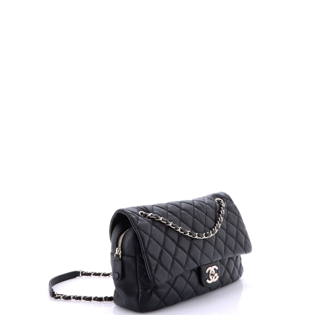 Easy Flap Bag Quilted Caviar Jumbo