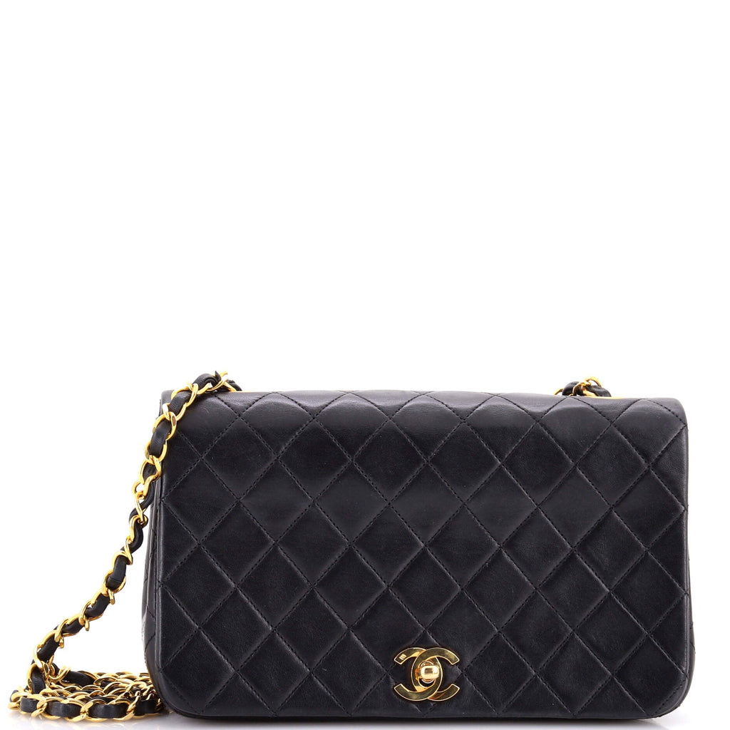 Vintage Full Flap Bag Quilted Lambskin Medium