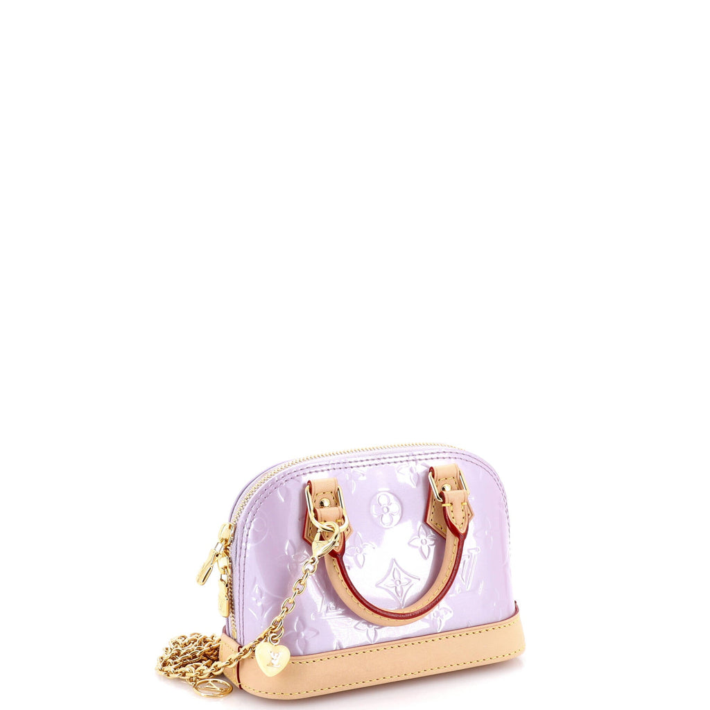 Alma Charm Chain Handbag Monogram Vernis Nano