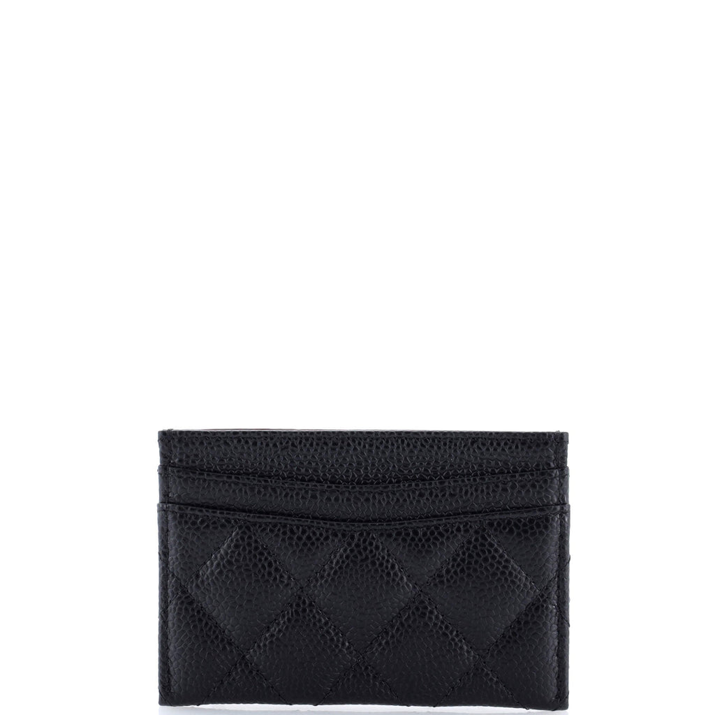 Classic Card Holder Quilted Caviar