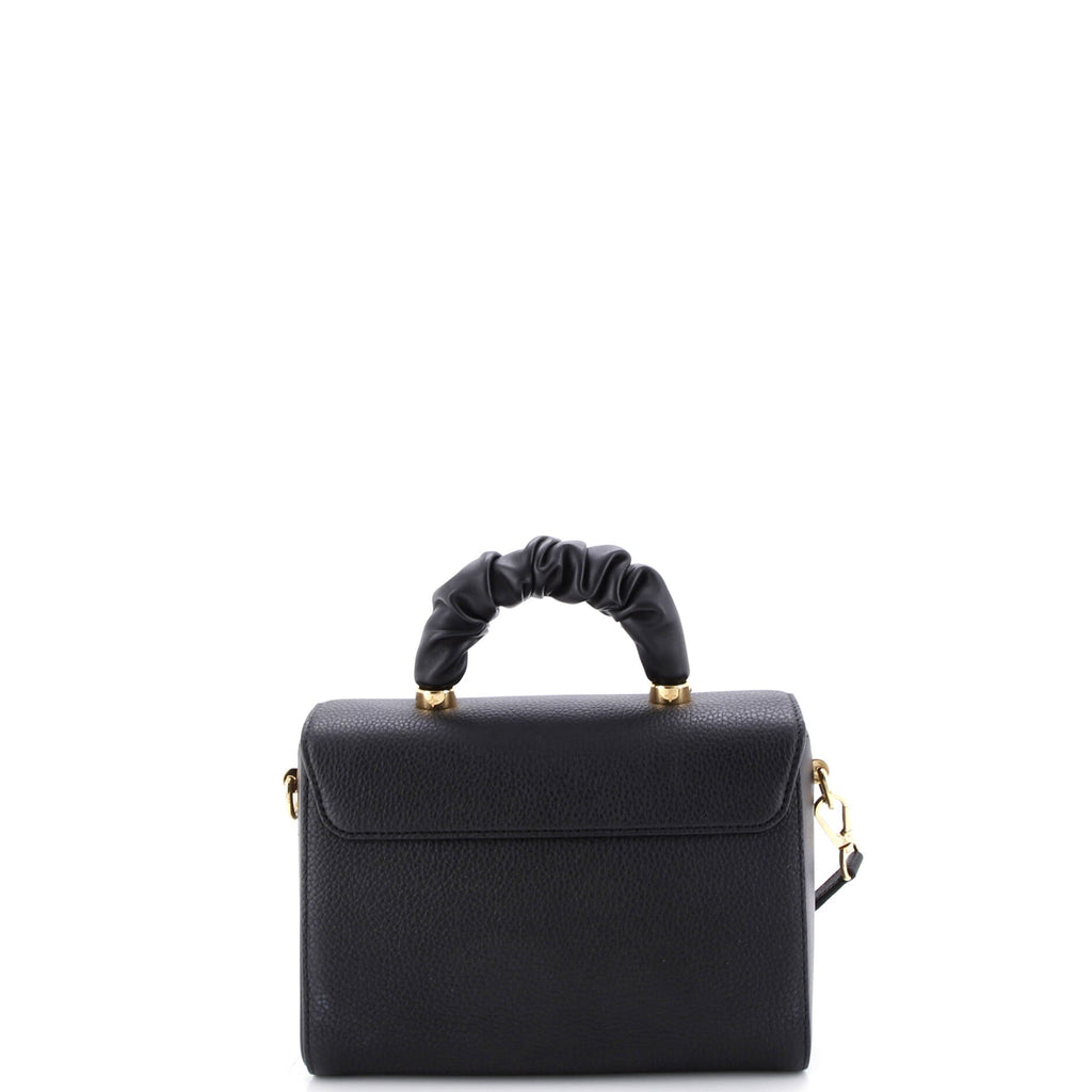 Twist Scrunchie Top Handle Bag Leather MM