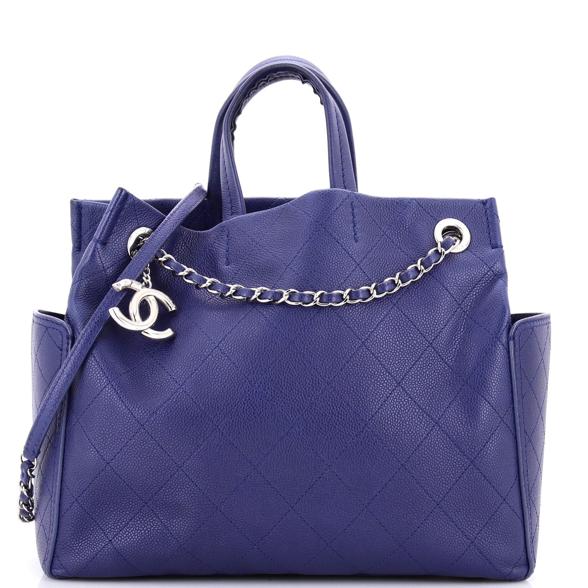 CC Pocket Tote Quilted Caviar Medium