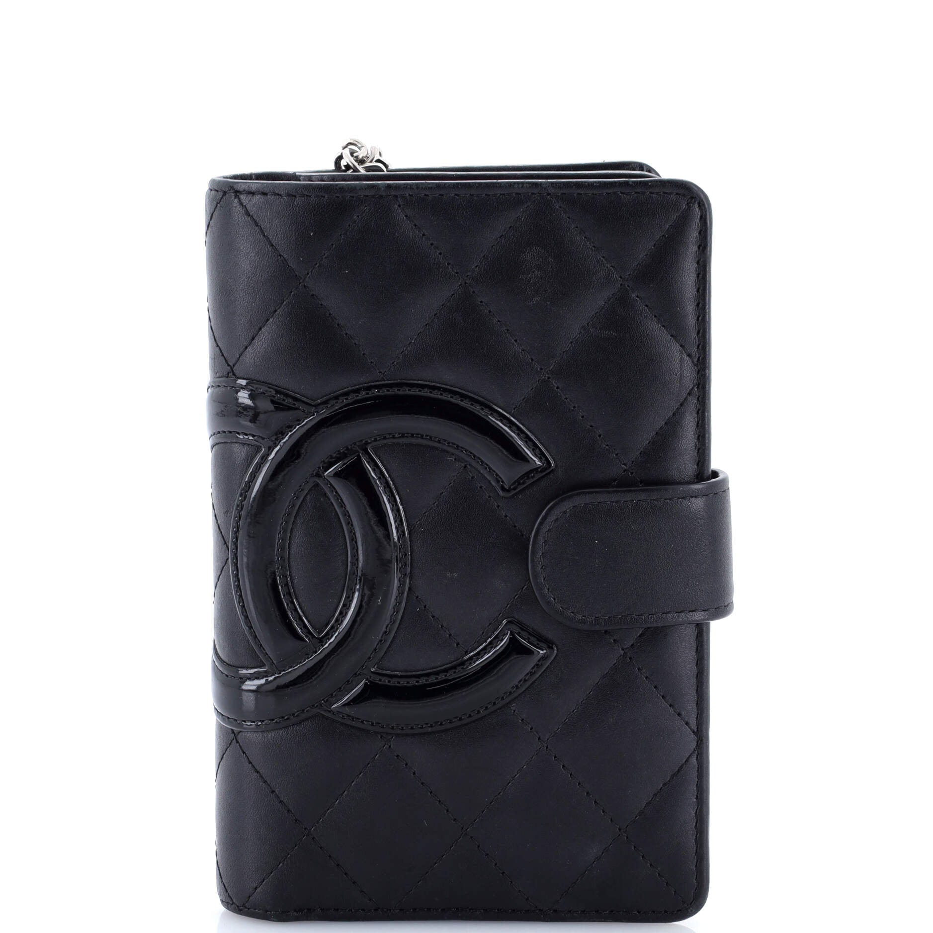 Cambon Zipped Pocket Wallet Quilted Lambskin Small