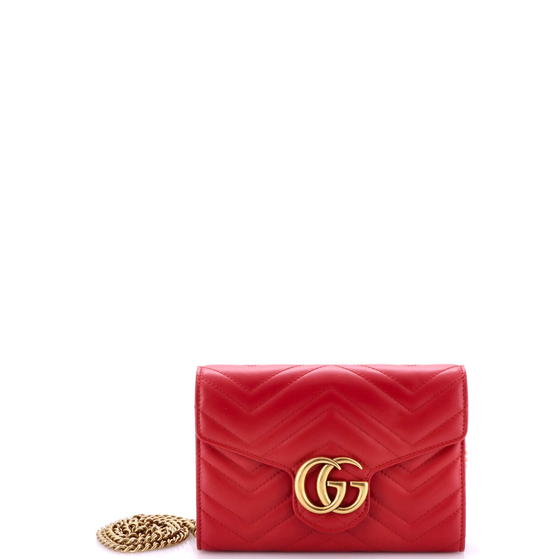 GG Marmont Chain Wallet Matelasse Leather Mini