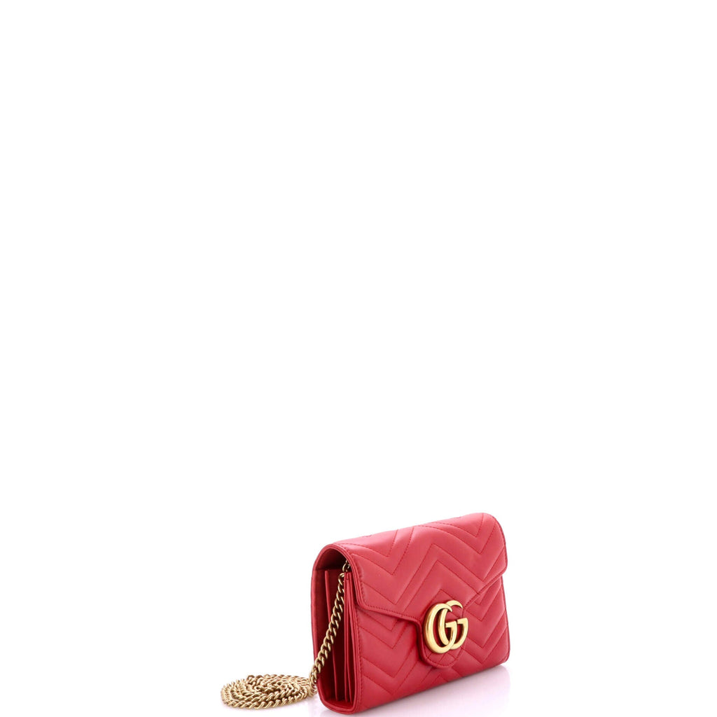 GG Marmont Chain Wallet Matelasse Leather Mini