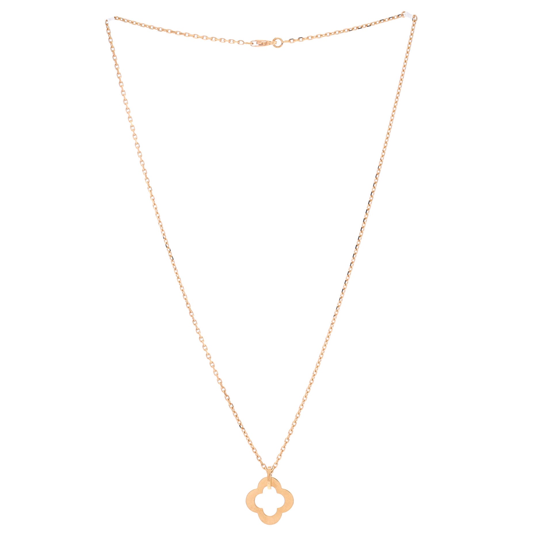 Byzantine Alhambra Pendant Necklace 18K Rose Gold