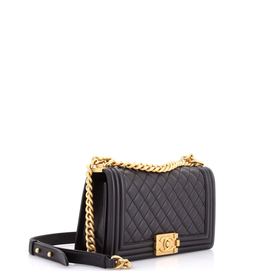 Boy Flap Bag Quilted Lambskin Old Medium