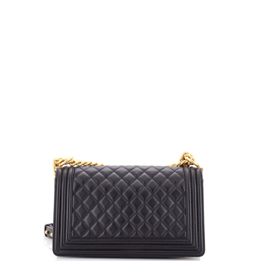 Boy Flap Bag Quilted Lambskin Old Medium