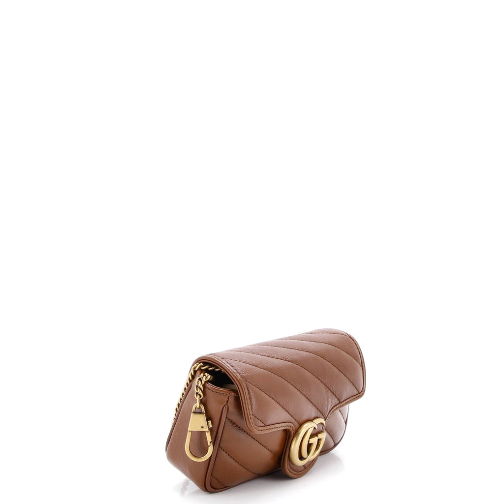 GG Marmont Flap Bag Diagonal Quilted Leather Super Mini