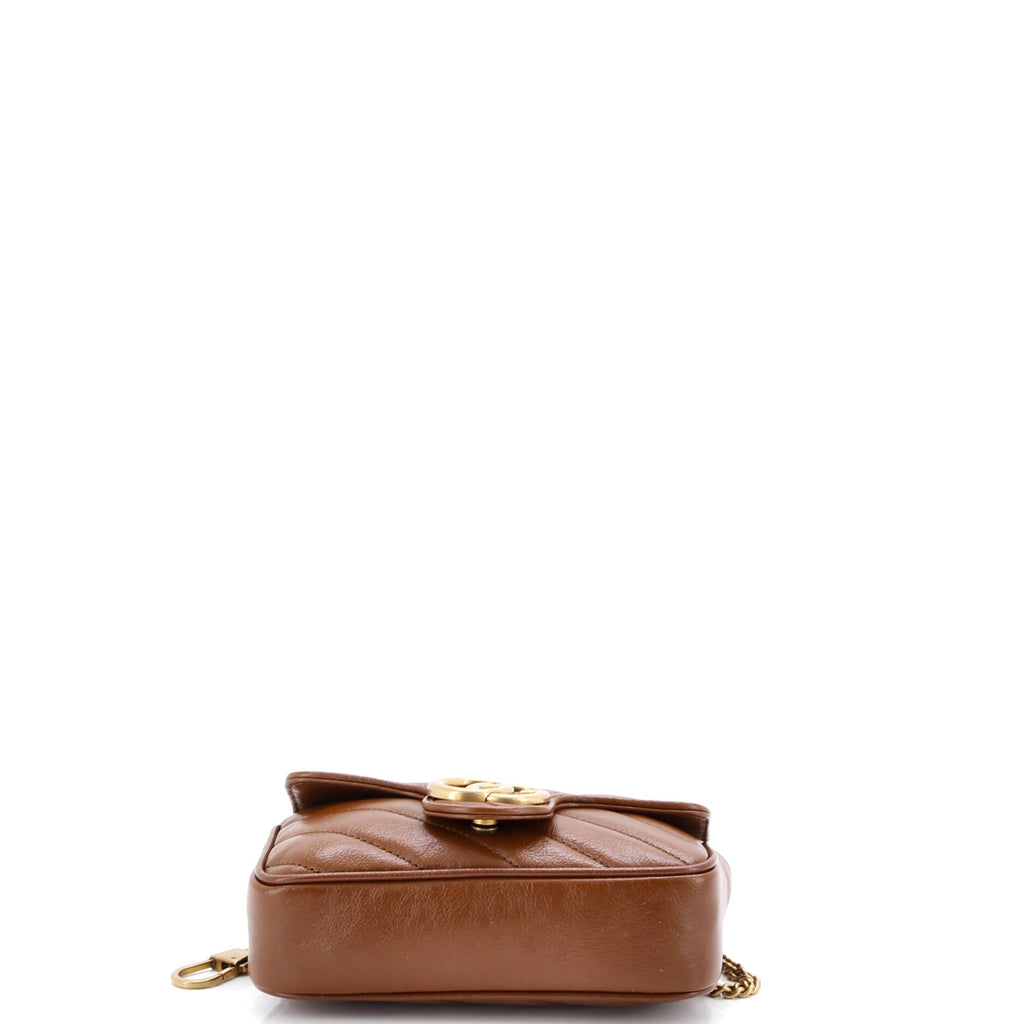 GG Marmont Flap Bag Diagonal Quilted Leather Super Mini