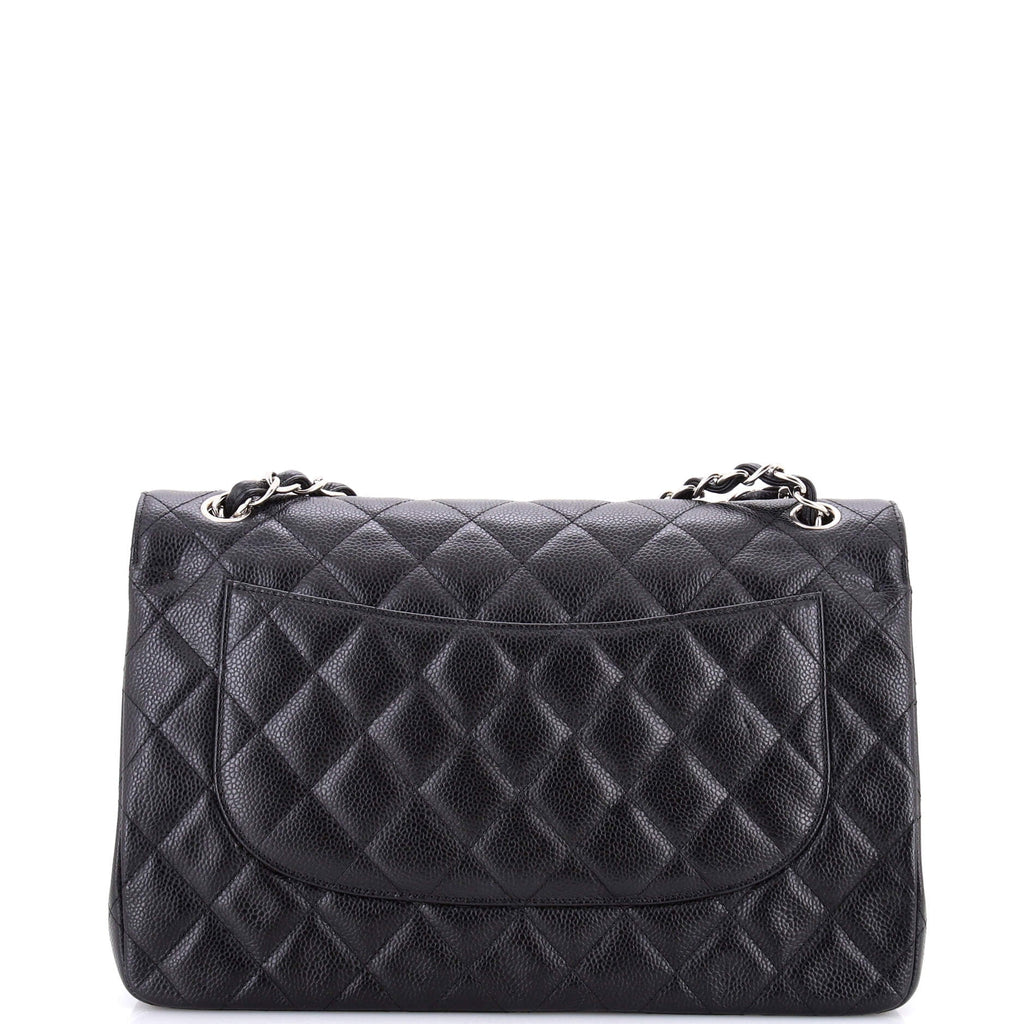 Classic Double Flap Bag Quilted Caviar Jumbo