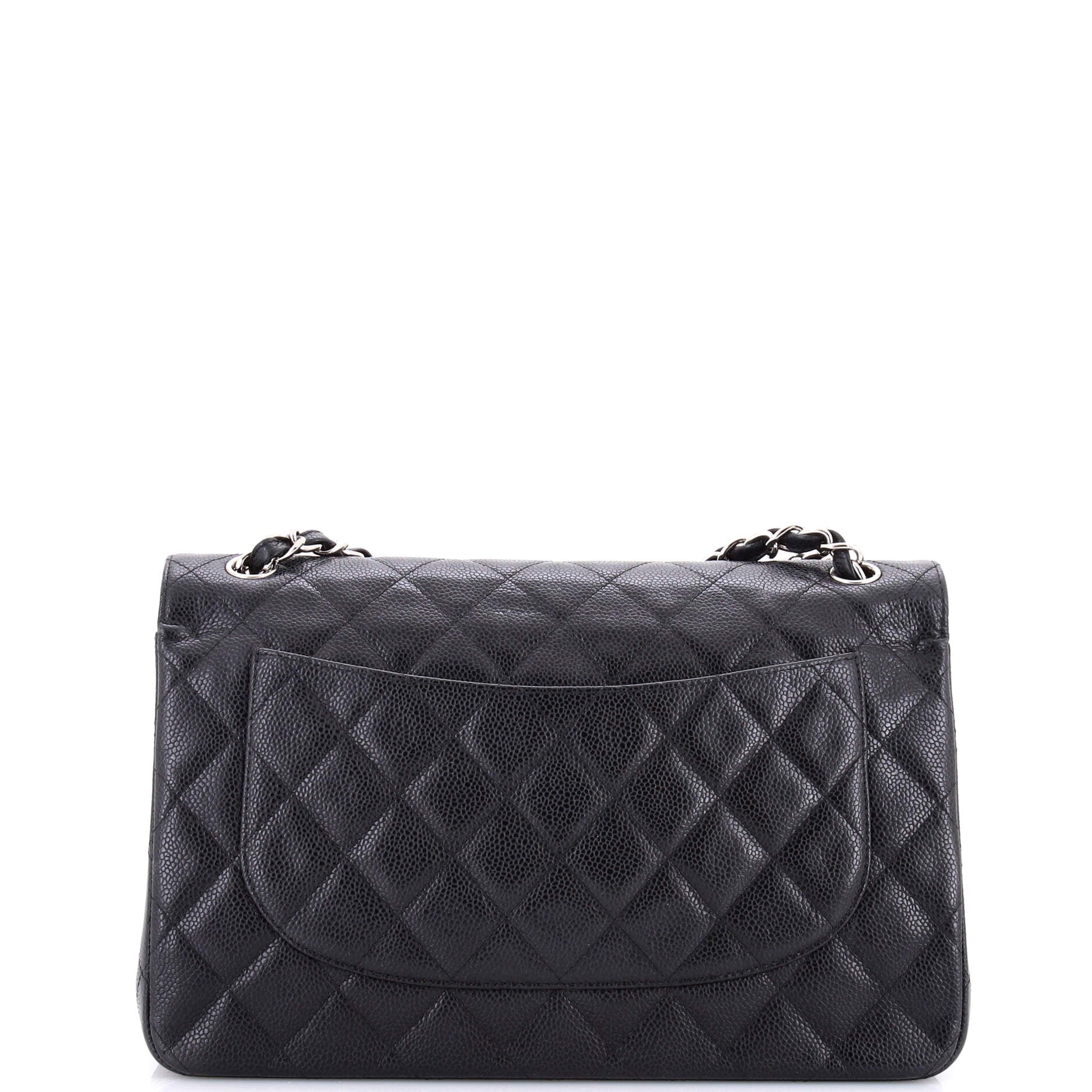 Classic Double Flap Bag Quilted Caviar Jumbo