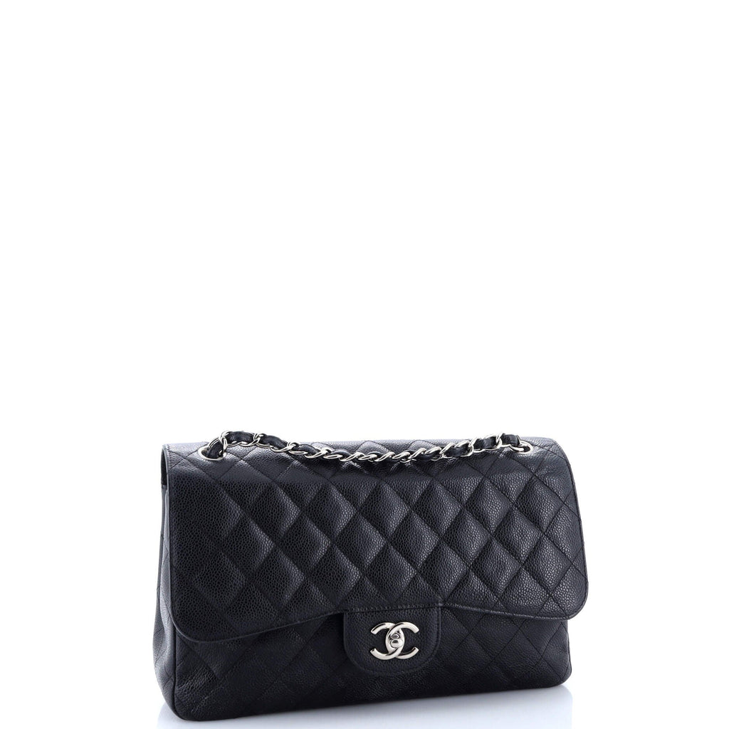 Classic Double Flap Bag Quilted Caviar Jumbo