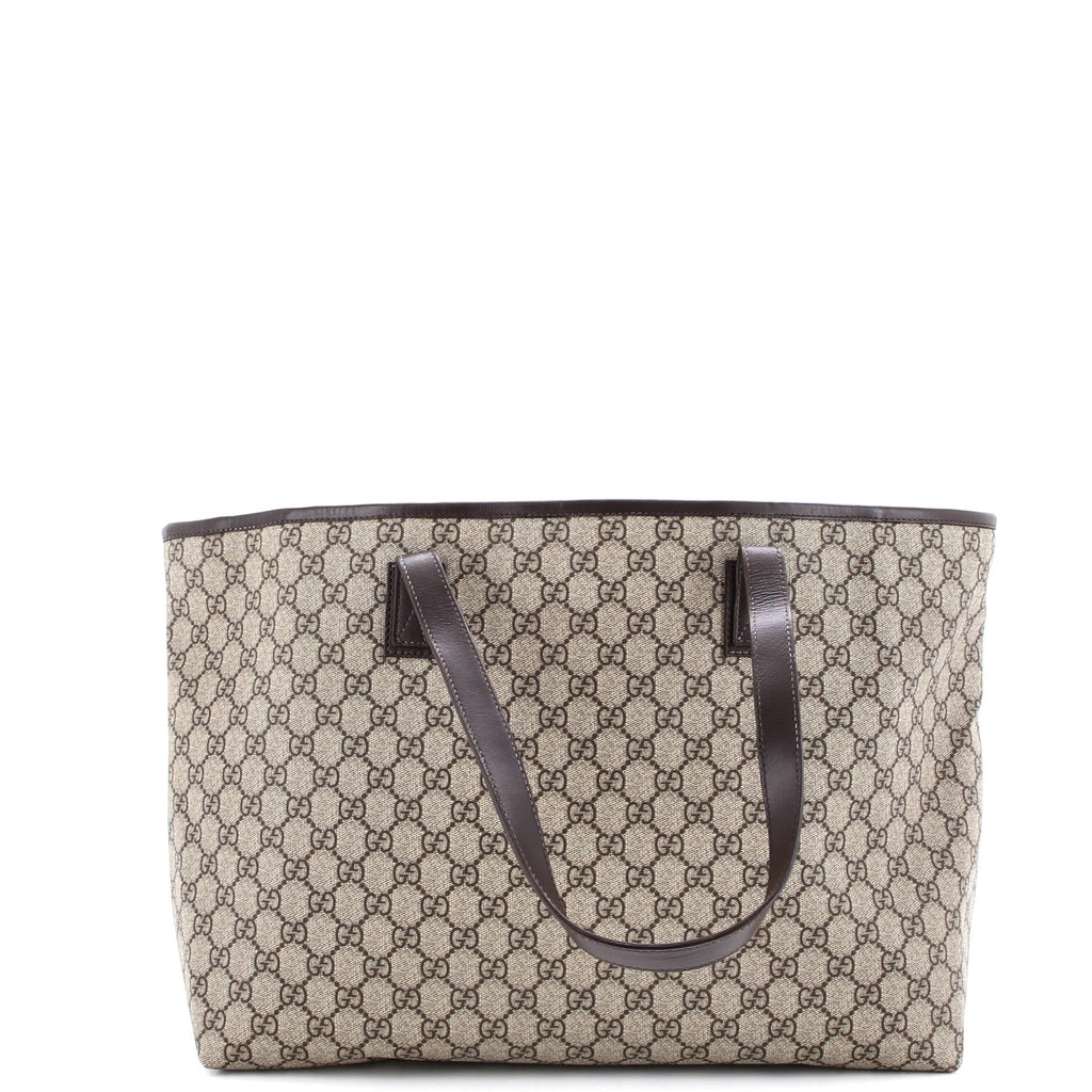 Plus Tote GG Coated Canvas with Leather Large